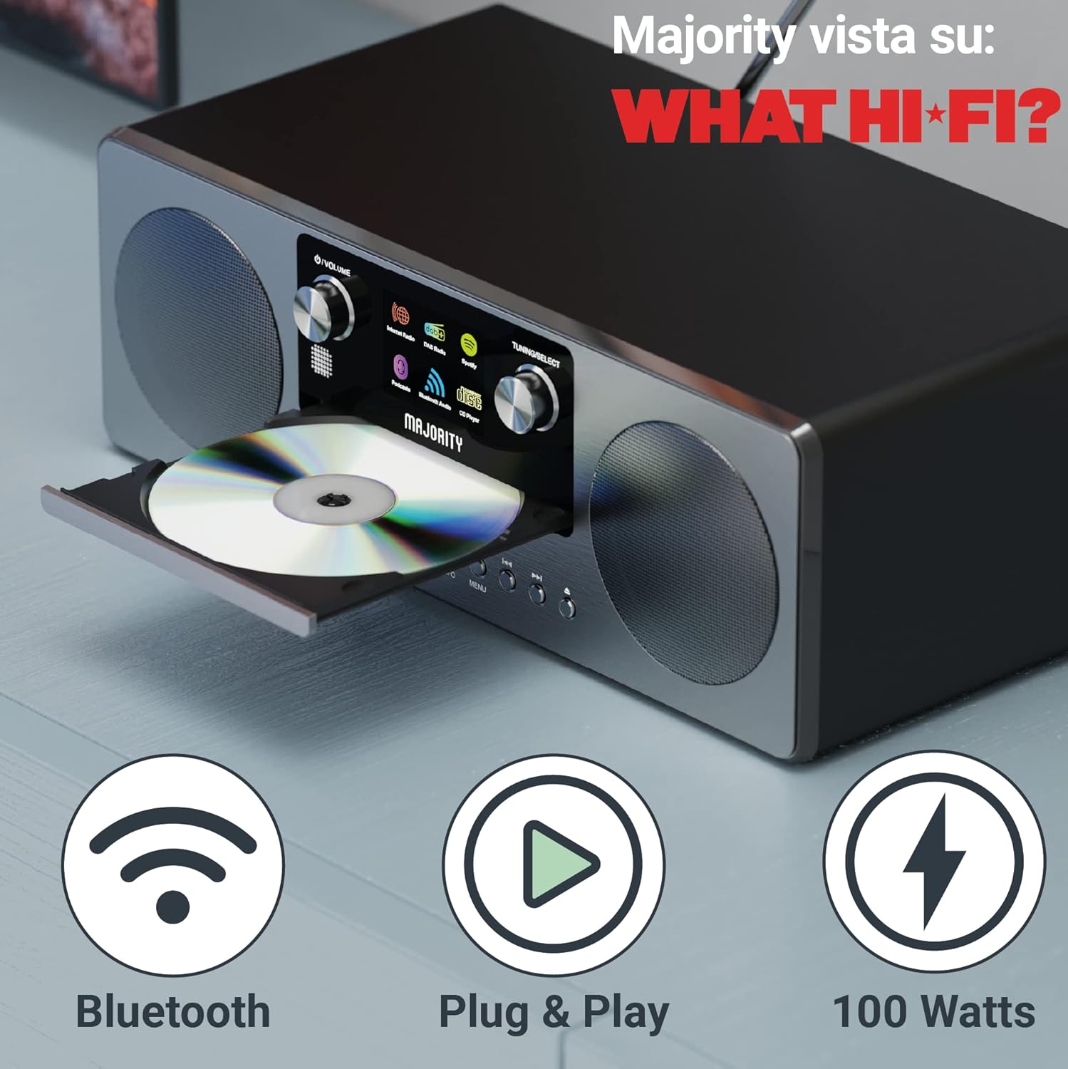 Majority Humboldt - Internet Radio Dab+ con Lettore CD - immagine 3