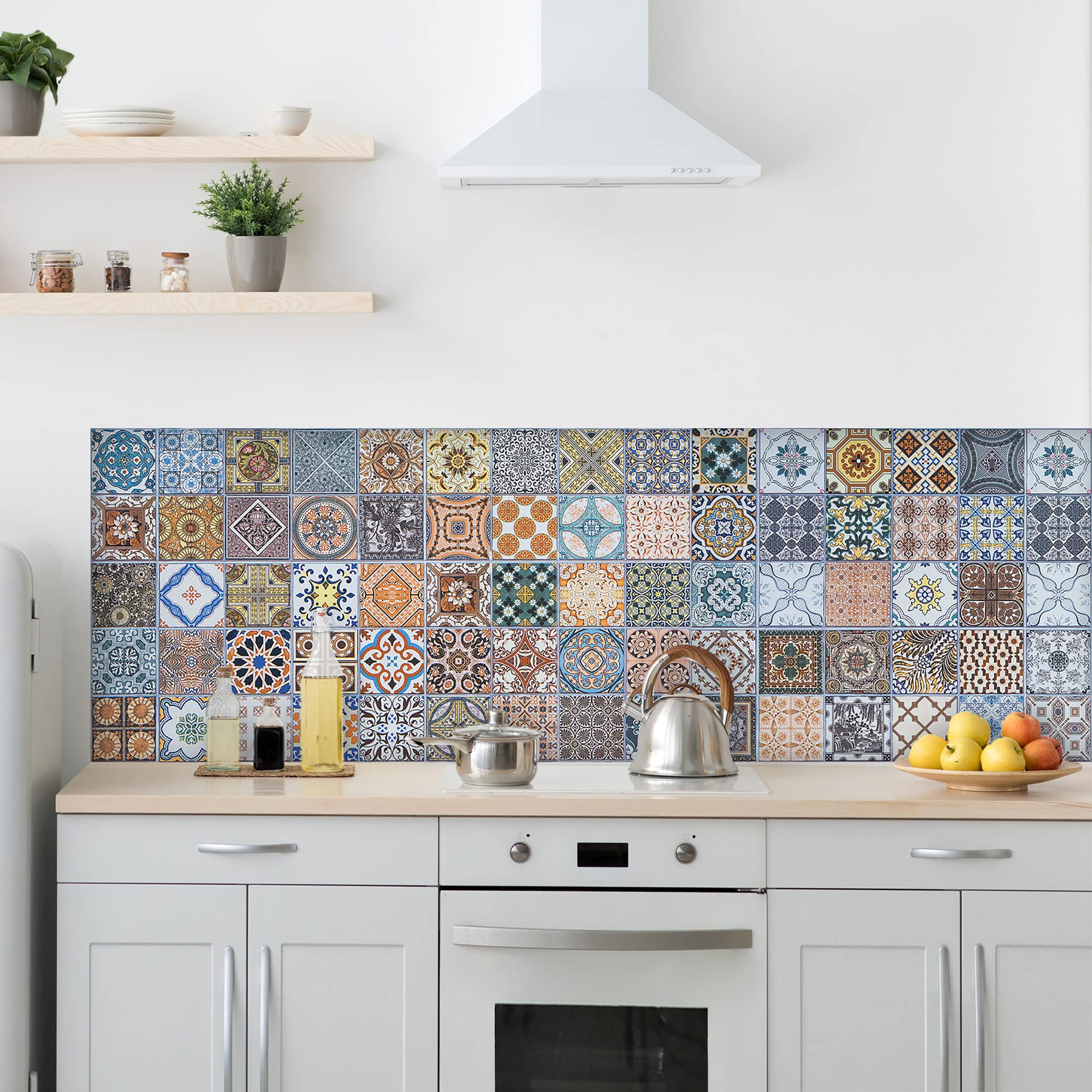 Pannello Paraschizzi Cucina Adesivo Azulejos di Siviglia