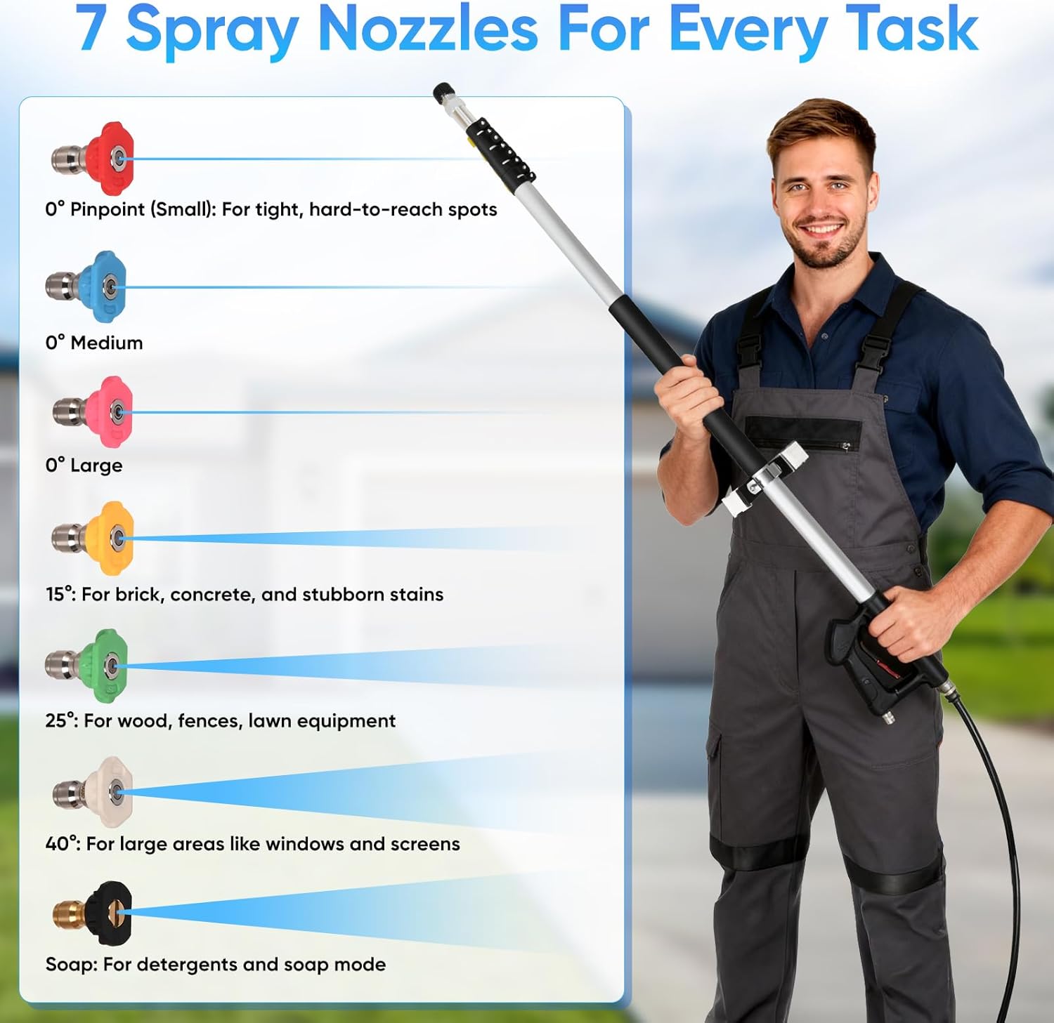 Asta telescopica per idropulitrice 7,3 m - immagine 2