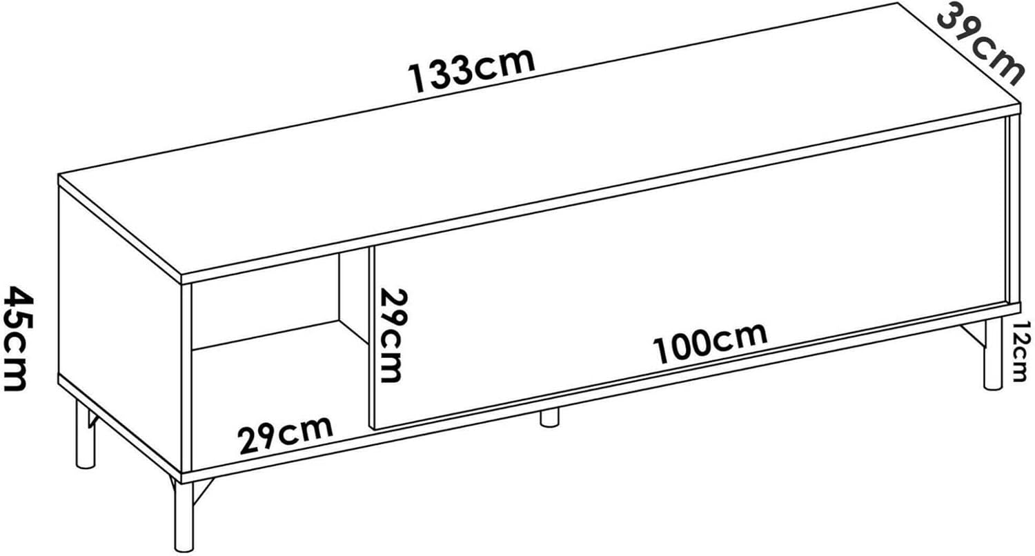 Dmora Mobile Porta TV Olimpo 132x39h44cm - immagine 2