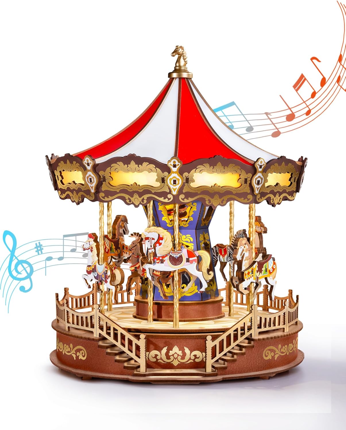 Rolife Puzzle 3D in Legno Carousel Scatola Musicale - immagine 1