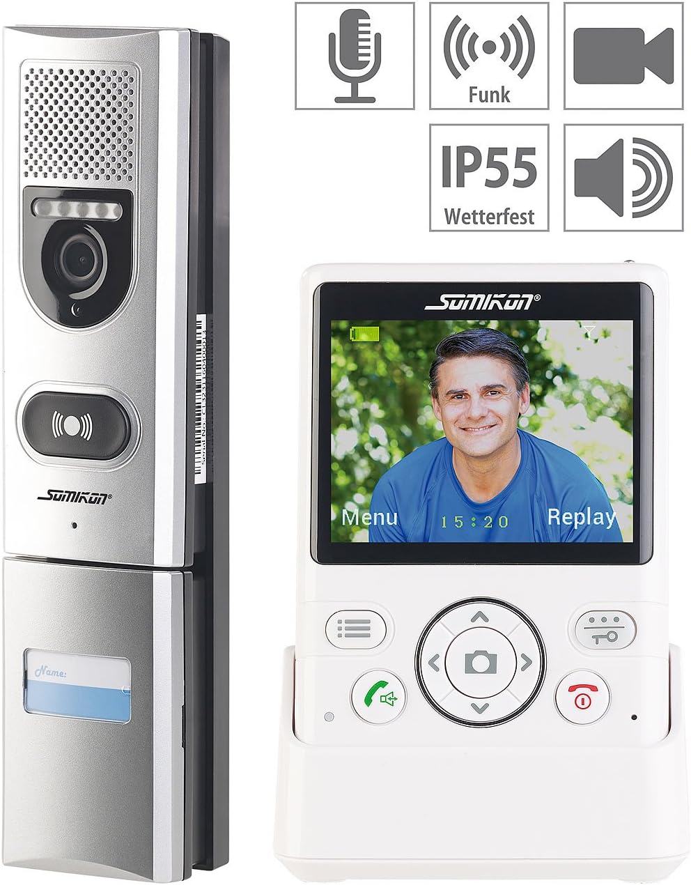 Somikon Citofono Wireless con Telecamera e Video - immagine 2