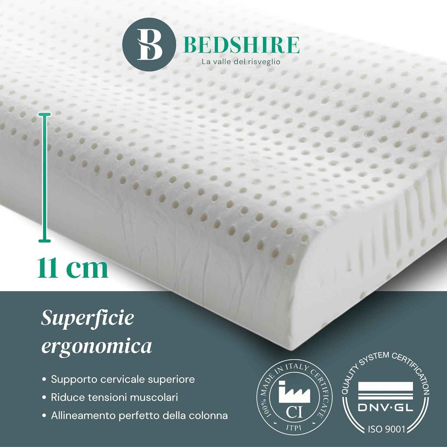 Bedshire Pillow - Coppia Cuscini Cervicale Memory Foam - immagine 3