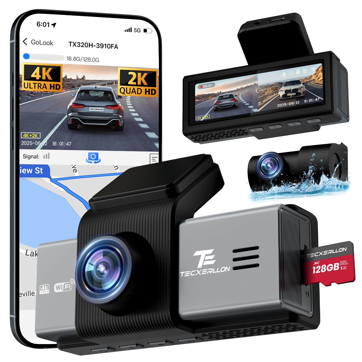 TECXERLLON Dash Cam RXZ-X6