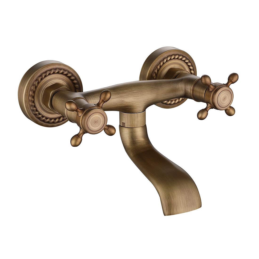 Sjqka Rubinetto Antico in Rame per Vasca, Nero