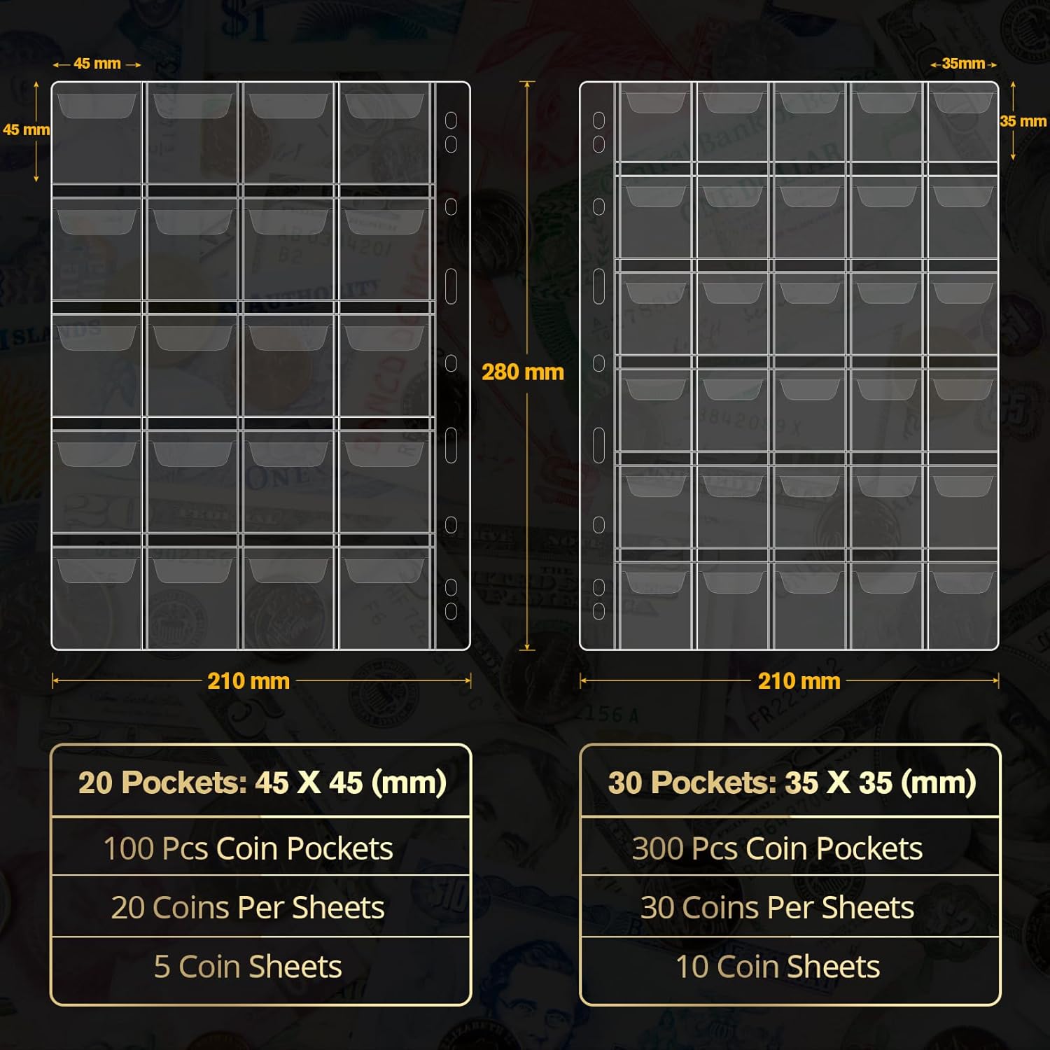 Joyhood Raccoglitore per Monete e Banconote - immagine 5