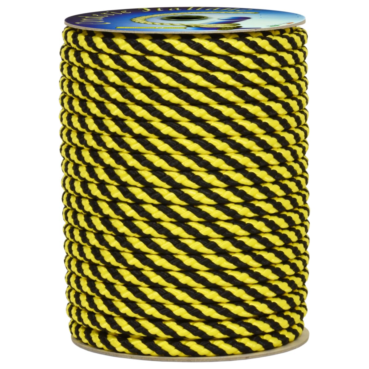 Corderie Italiane, 006024675, Treccia segnaletica giallo/nera 10 mm - 100 mt