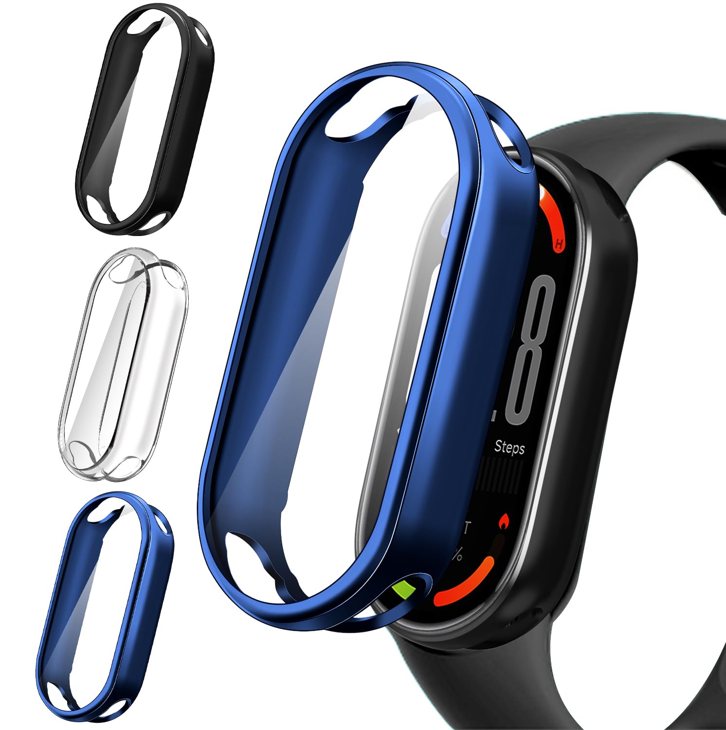 Trasparente + Nero + Blu