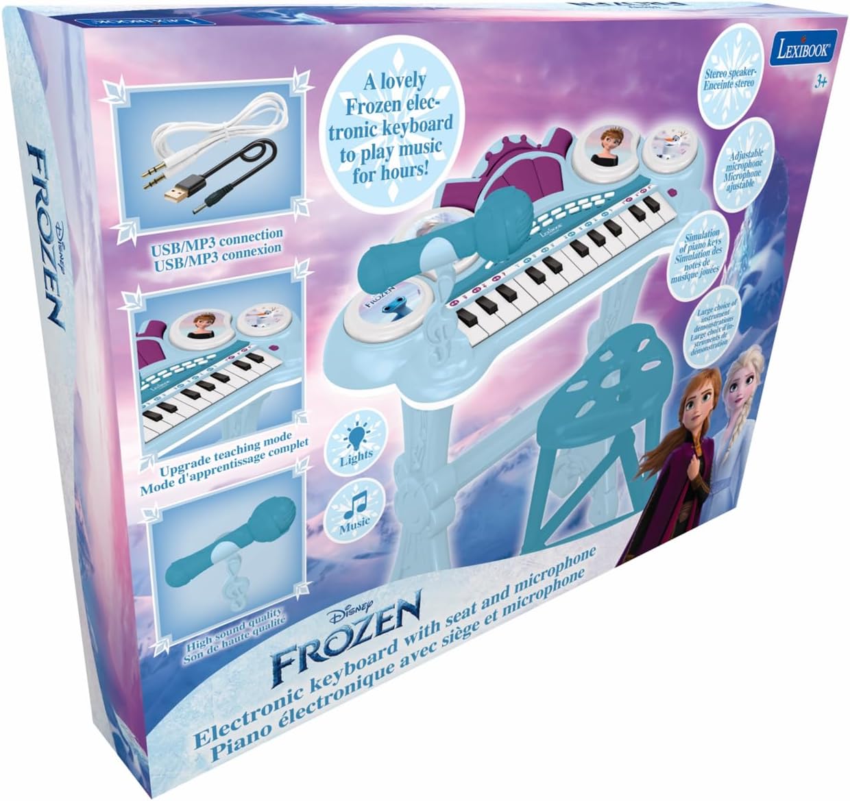 Lexibook Frozen Tastiera Elettronica, Viola/Blu - immagine 5