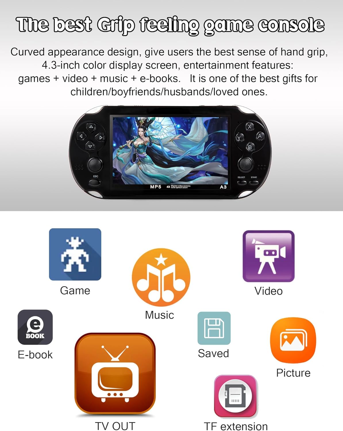 Czt Console Videogiochi Portatile 4,3 pollici 8GB - immagine 2