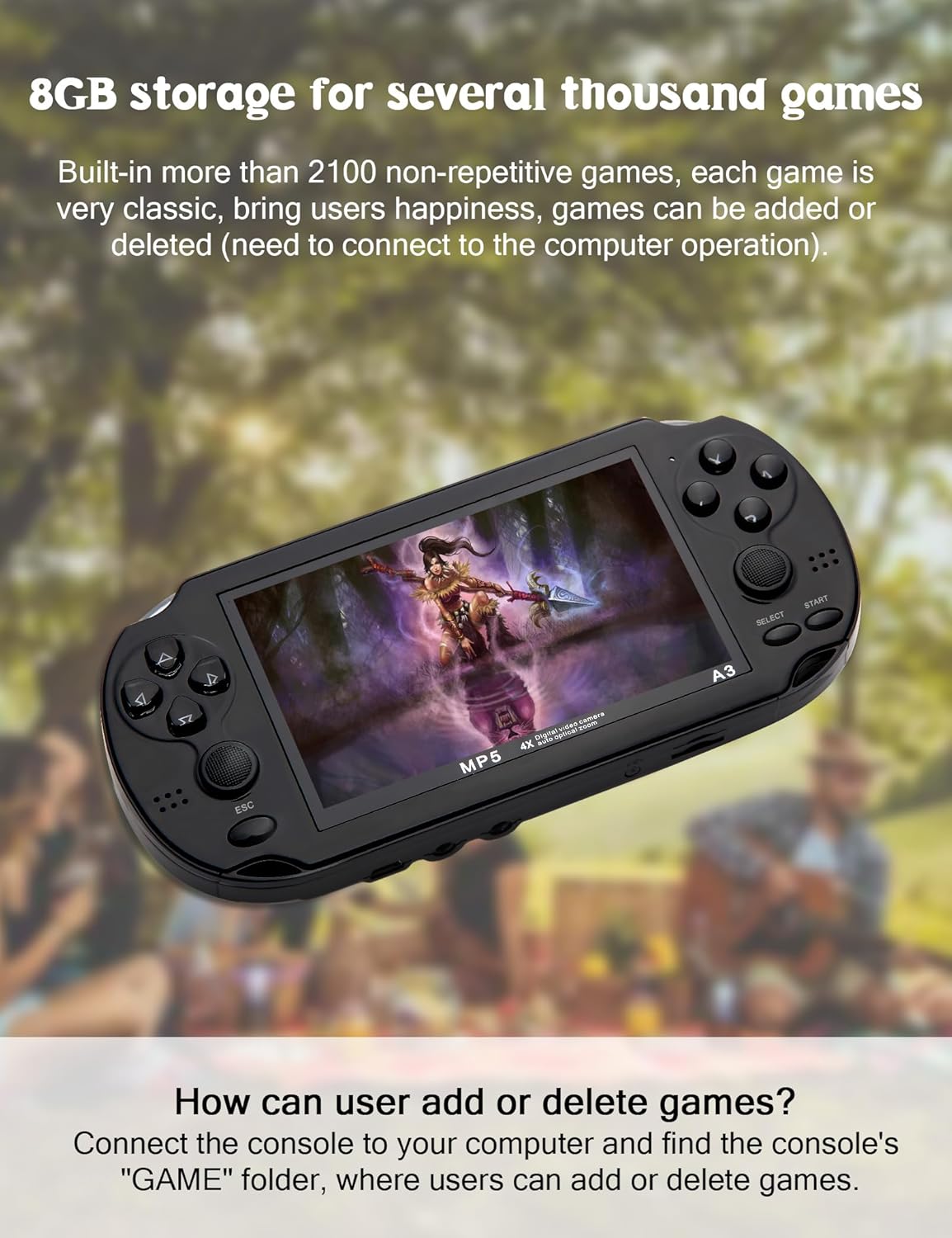 Czt Console Videogiochi Portatile 4,3 pollici 8GB - immagine 5