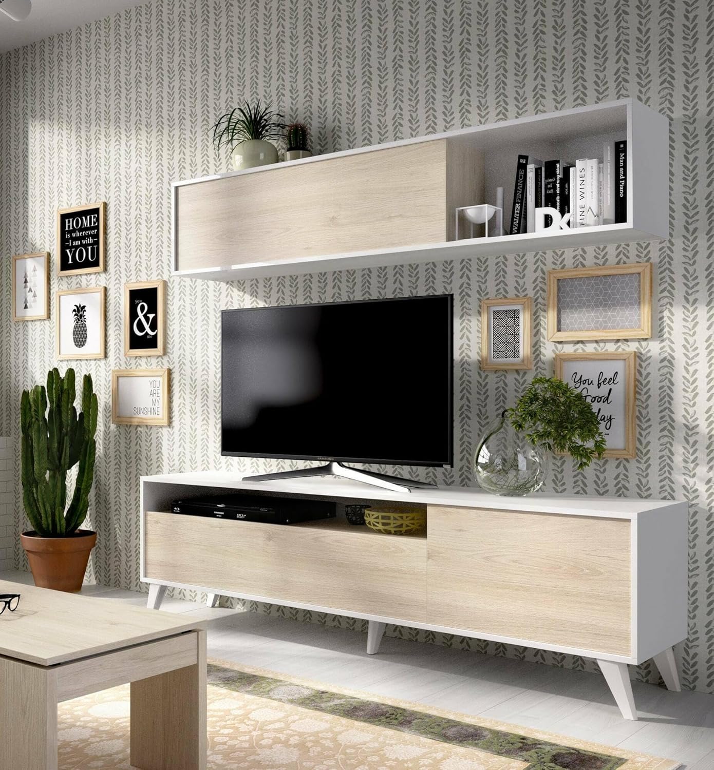 Dmora Parete Attrezzata Tambo - Mobile Salotto Multiuso