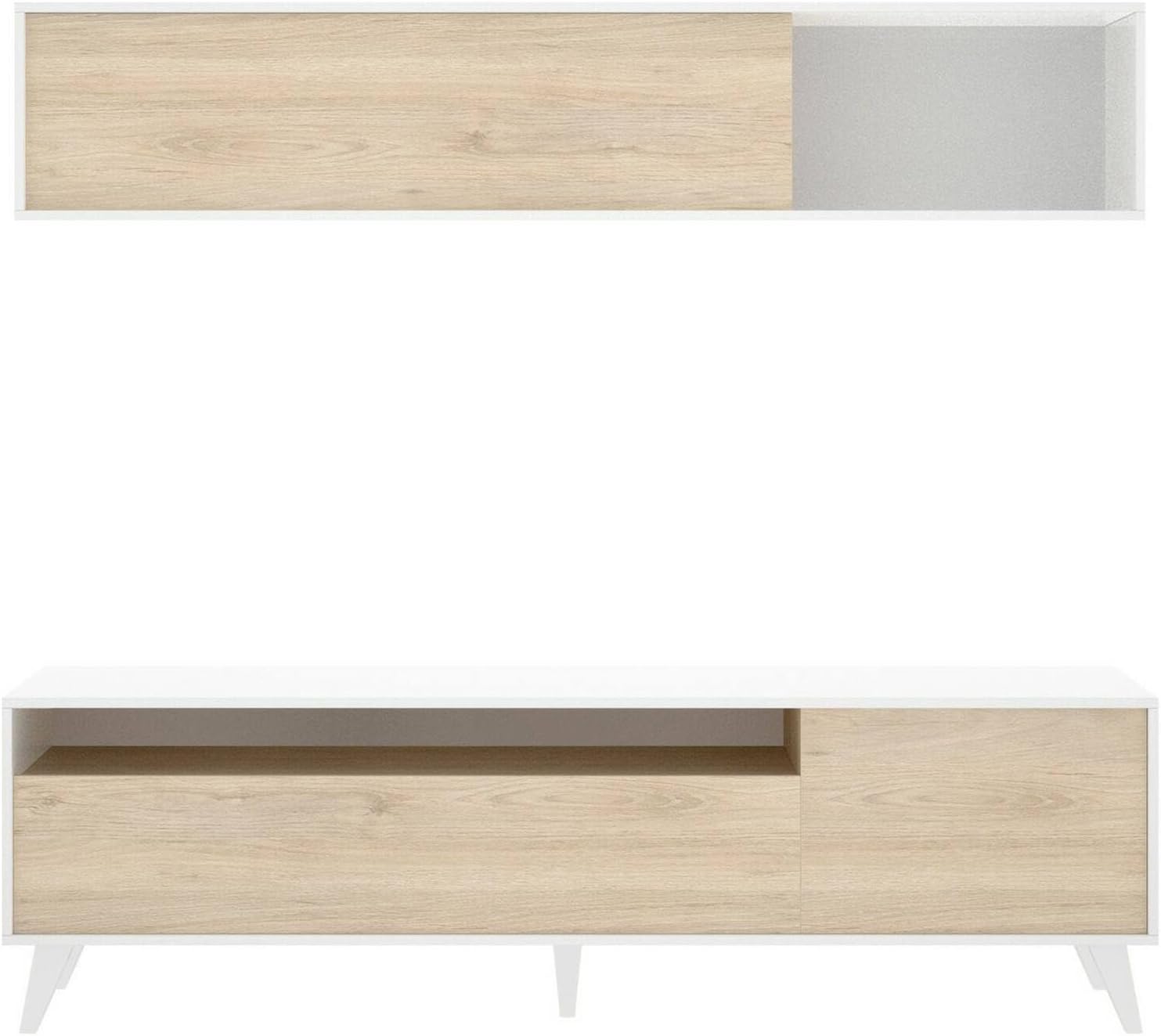 Dmora Parete Attrezzata Tambo - Mobile Salotto Multiuso - immagine 2