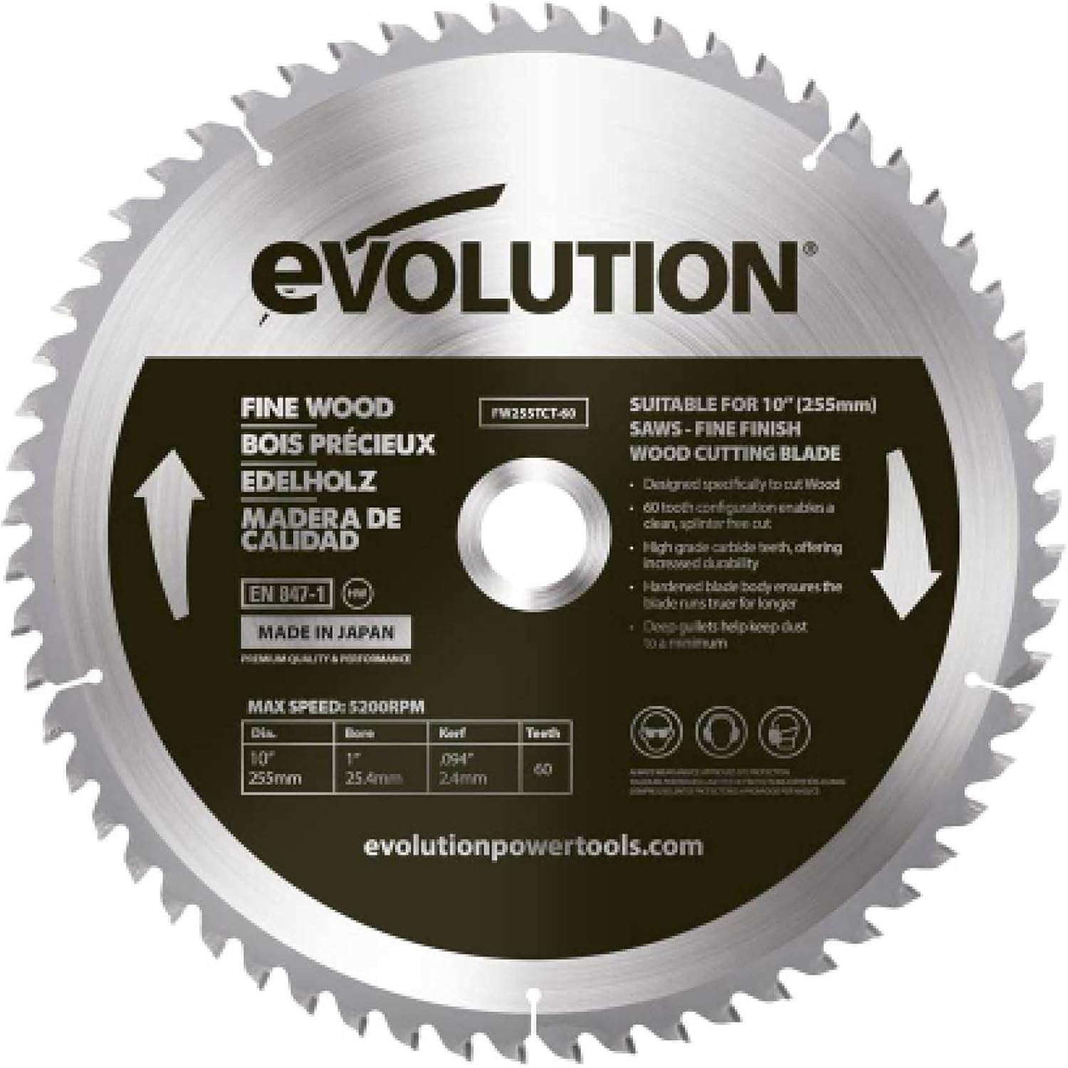 Evolution - Lama per Legno Pregiato 255mm - immagine 1