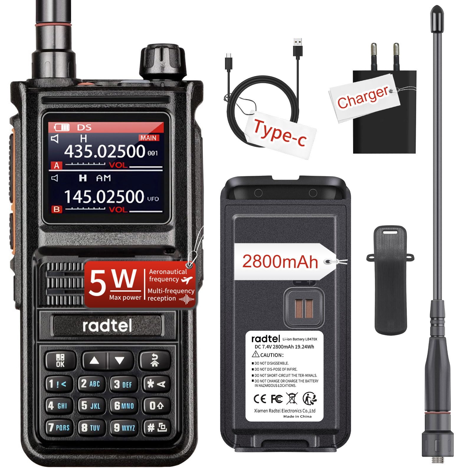 Radtel RT-470X - Ham Radio Dual Band 5W