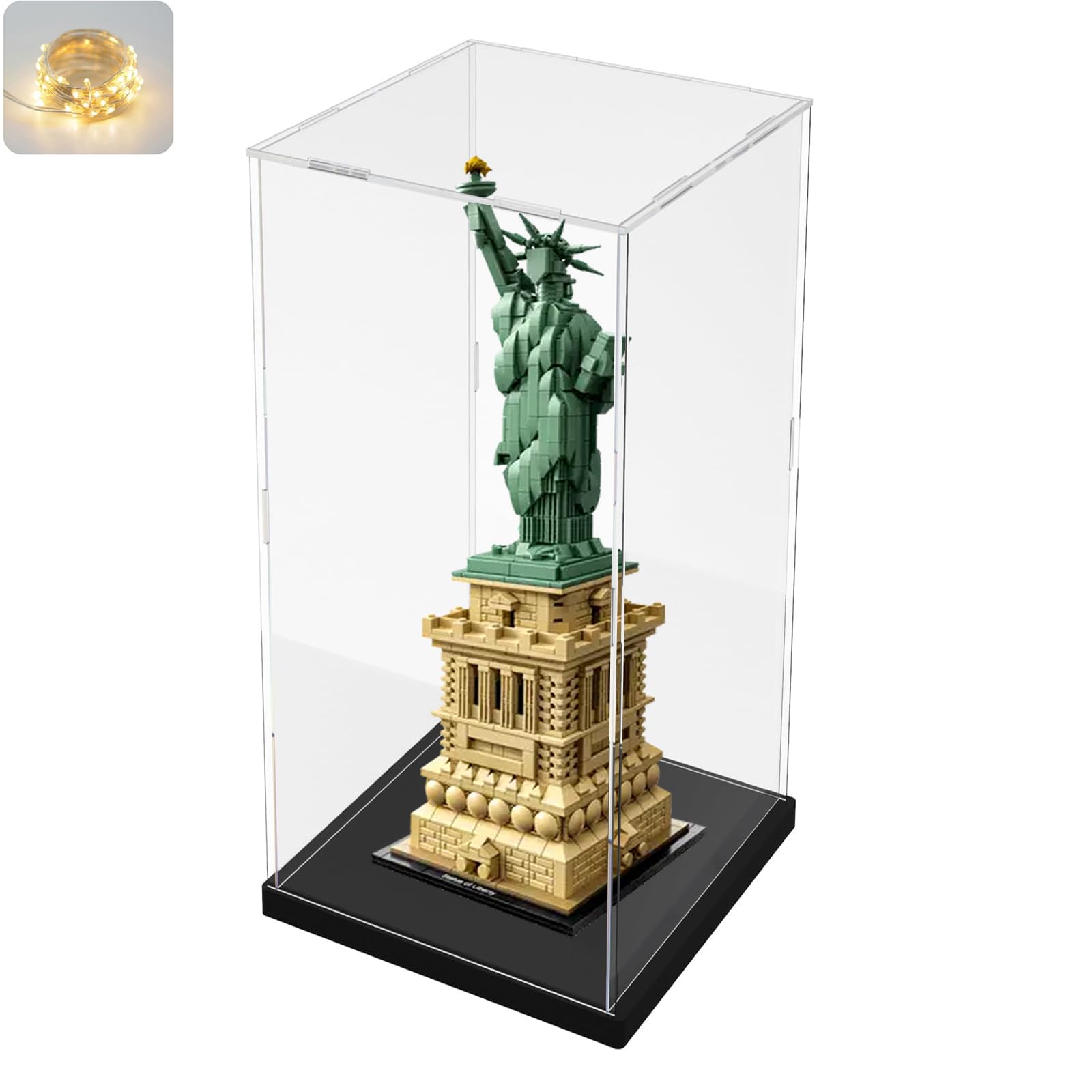 Vetrina Espositiva Acrilico per Lego 21042 Statue of Liberty