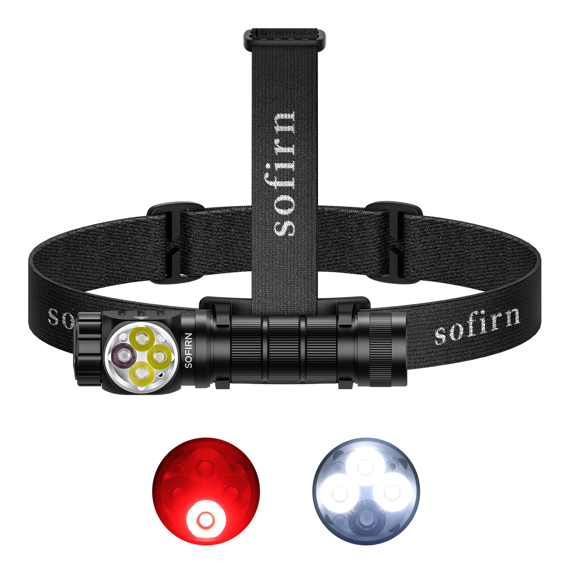 Sofirn HS43 Lampada Frontale 3200LM con Luce Rossa