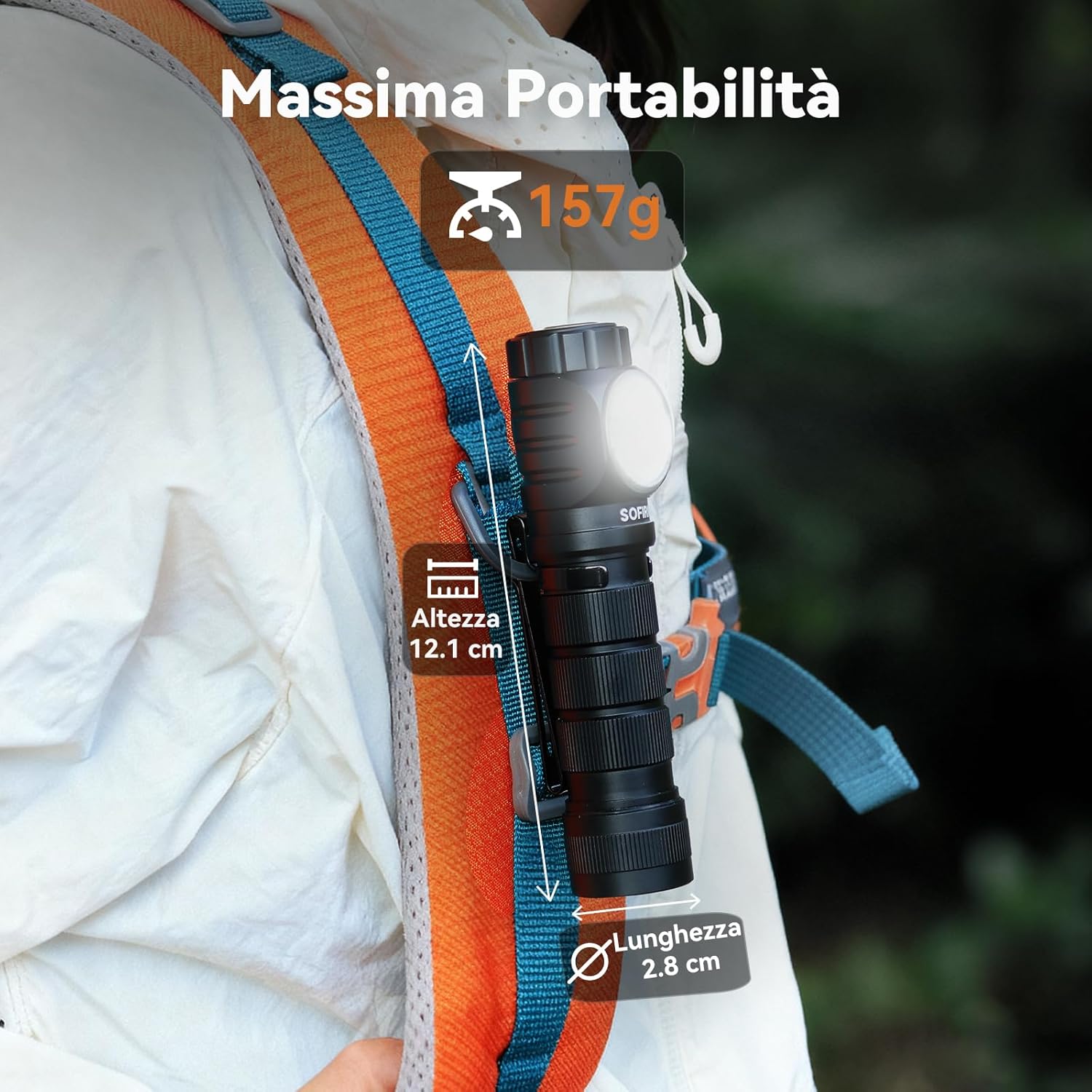 Sofirn HS43 Lampada Frontale 3200LM con Luce Rossa - immagine 7