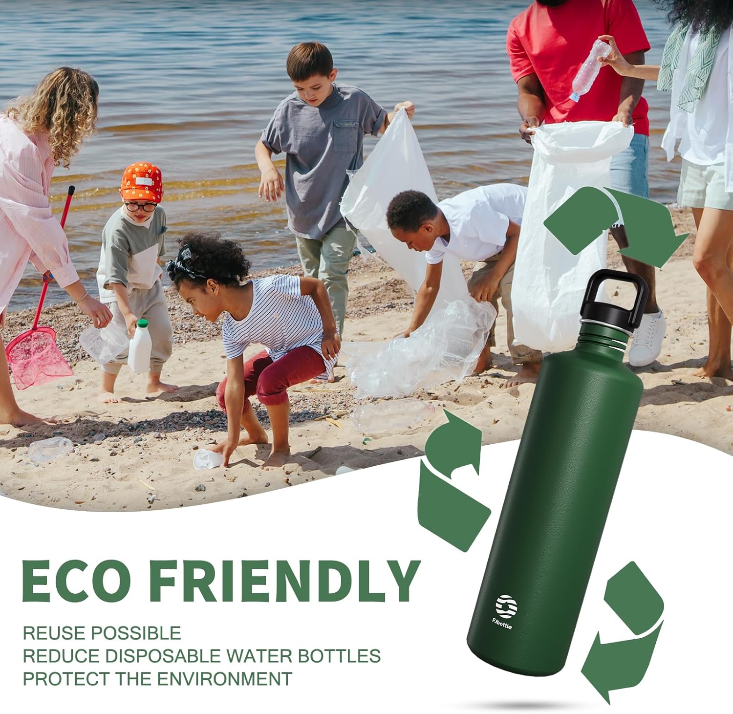 Healter Borraccia in Acciaio Inossidabile 2L, Verde - immagine 5