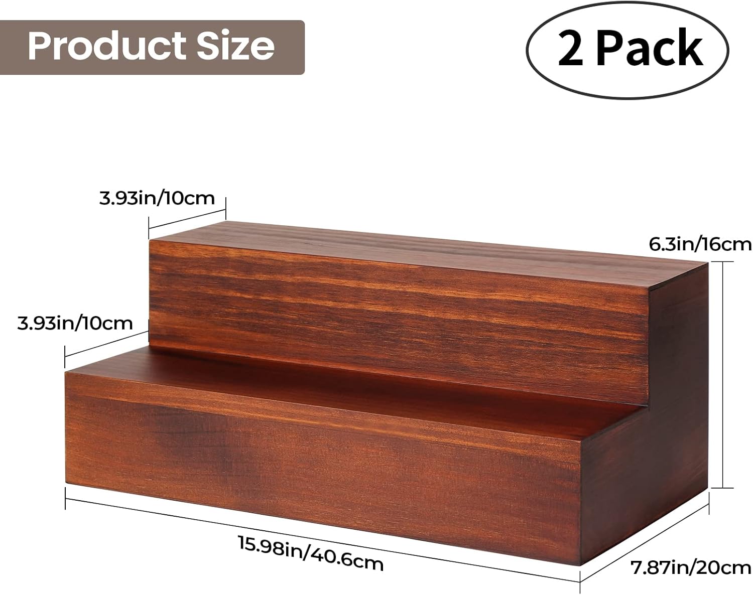 B4life Mensole per Bottiglie di Liquori 40,6 cm, 2 Ripiani - immagine 3