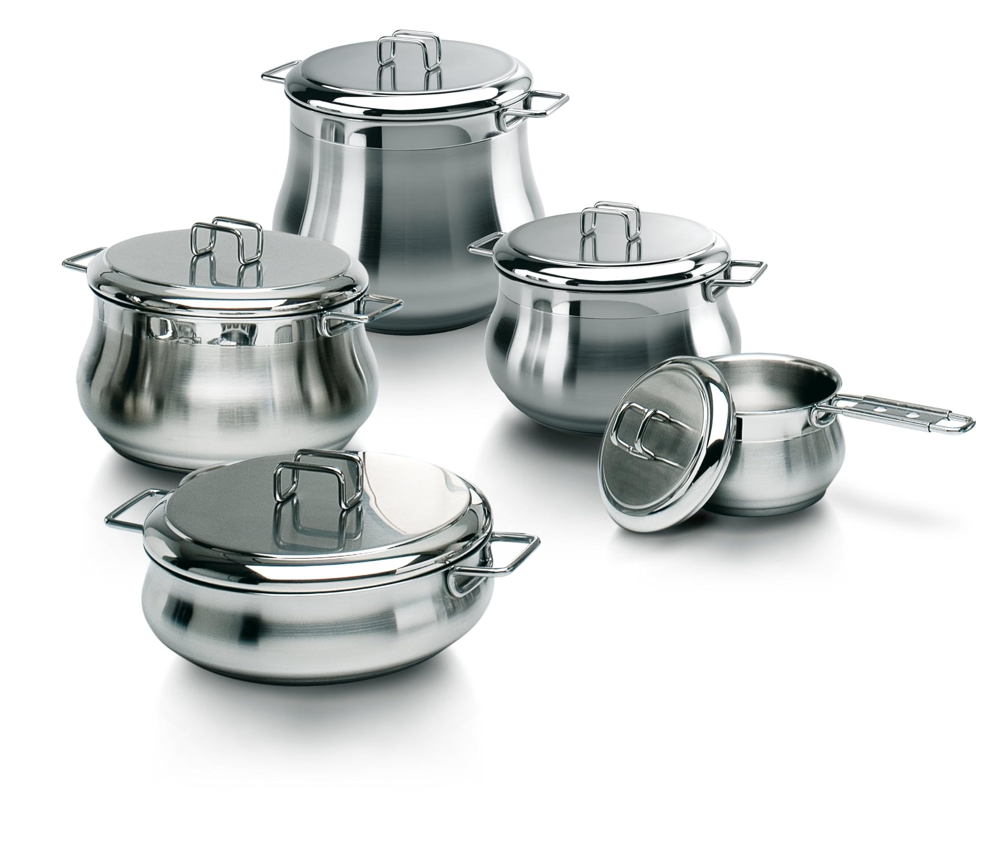 Barazzoni Tummy Batteria 10 pezzi, Acciao inox 18/10. Made in Italy