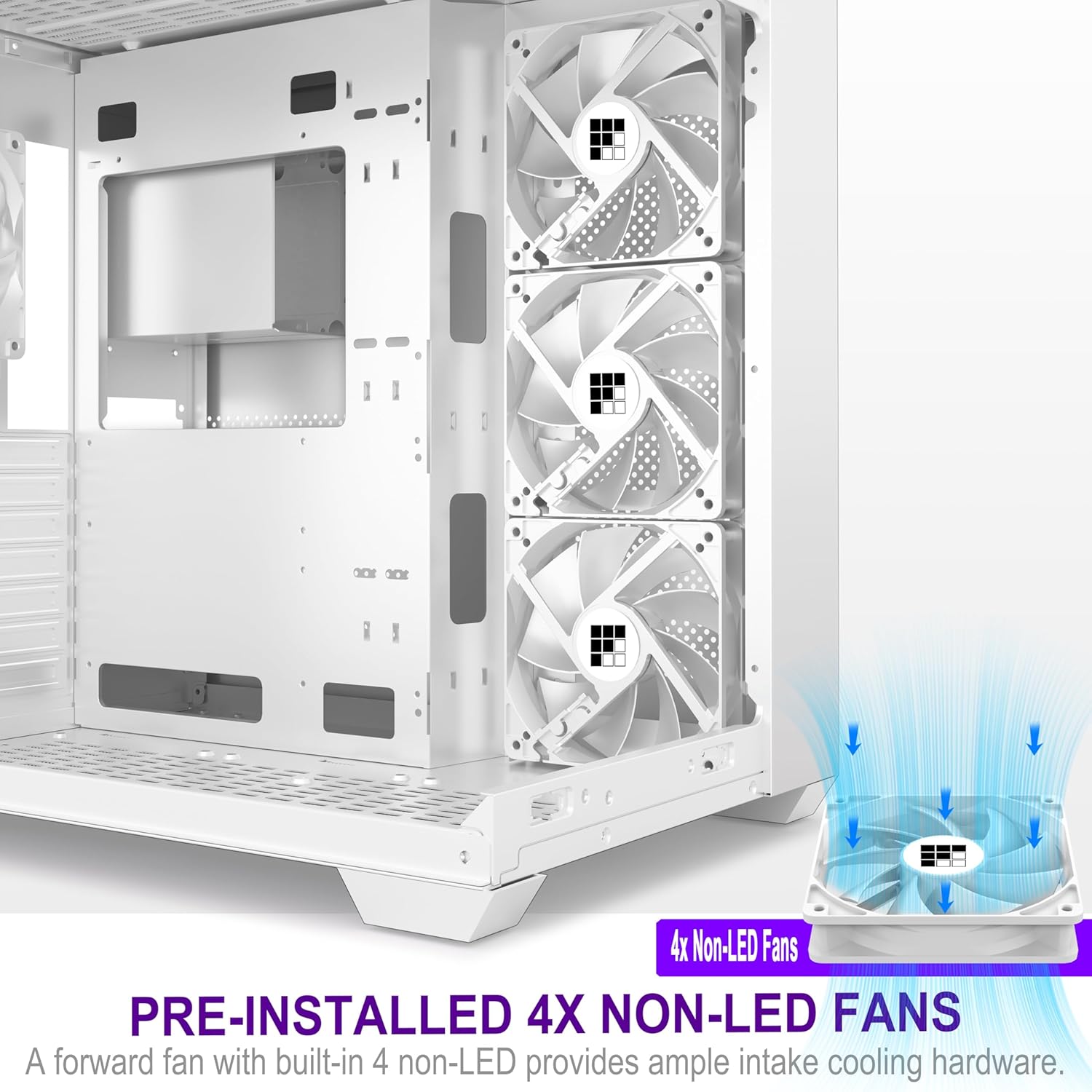 Foifkin F300 Case PC Mid-Tower Gaming, Bianco - immagine 2