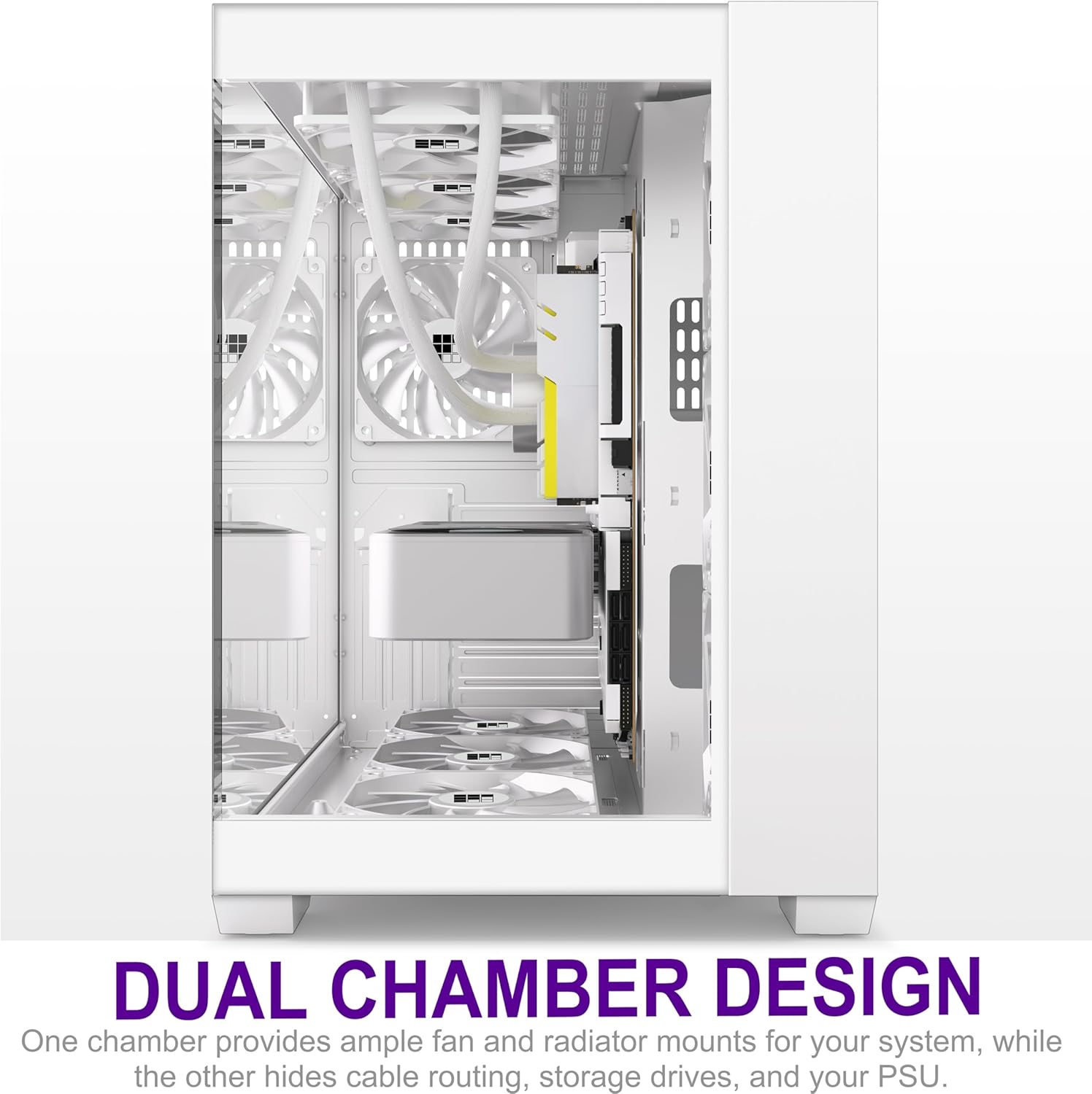 Foifkin F300 Case PC Mid-Tower Gaming, Bianco - immagine 7