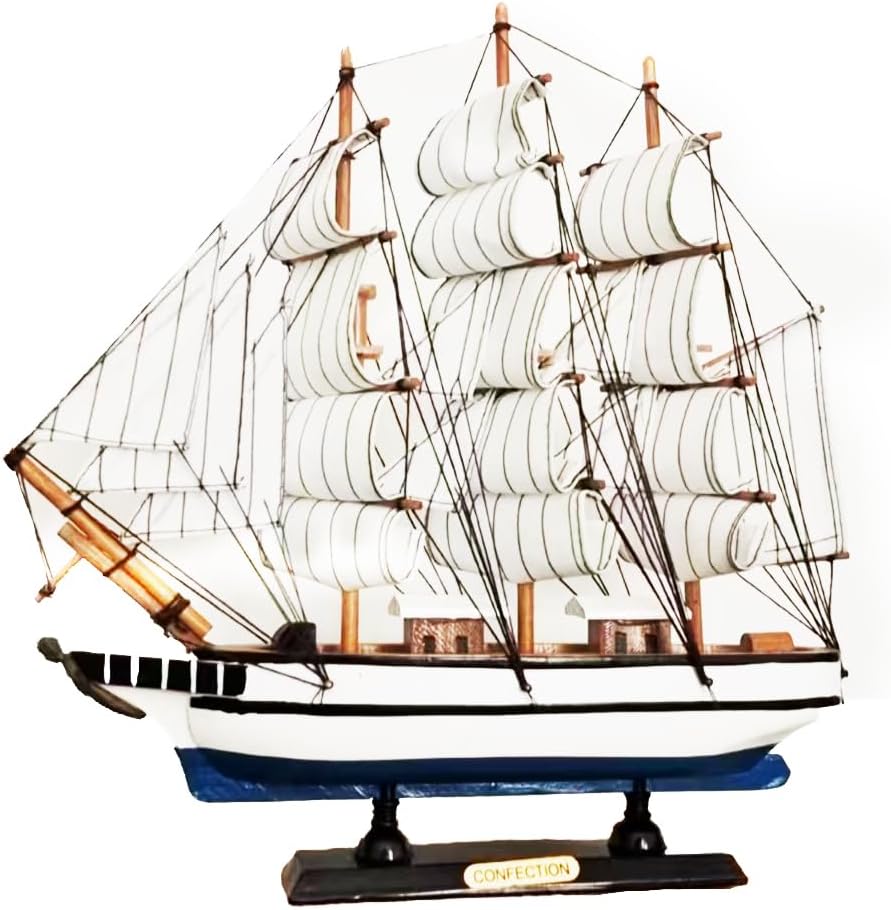 Stgbcst Modello di Barca a Vela in Legno 34cm - immagine 1