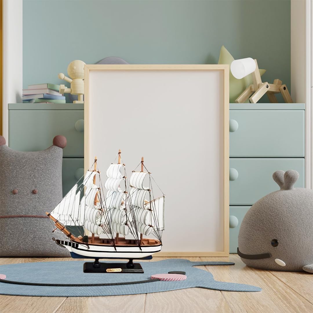 Stgbcst Modello di Barca a Vela in Legno 34cm - immagine 4