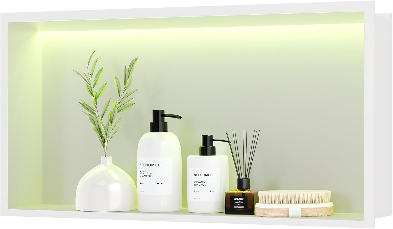 Neohomee Doccia a Muro Inox con LED RGB e Mensola