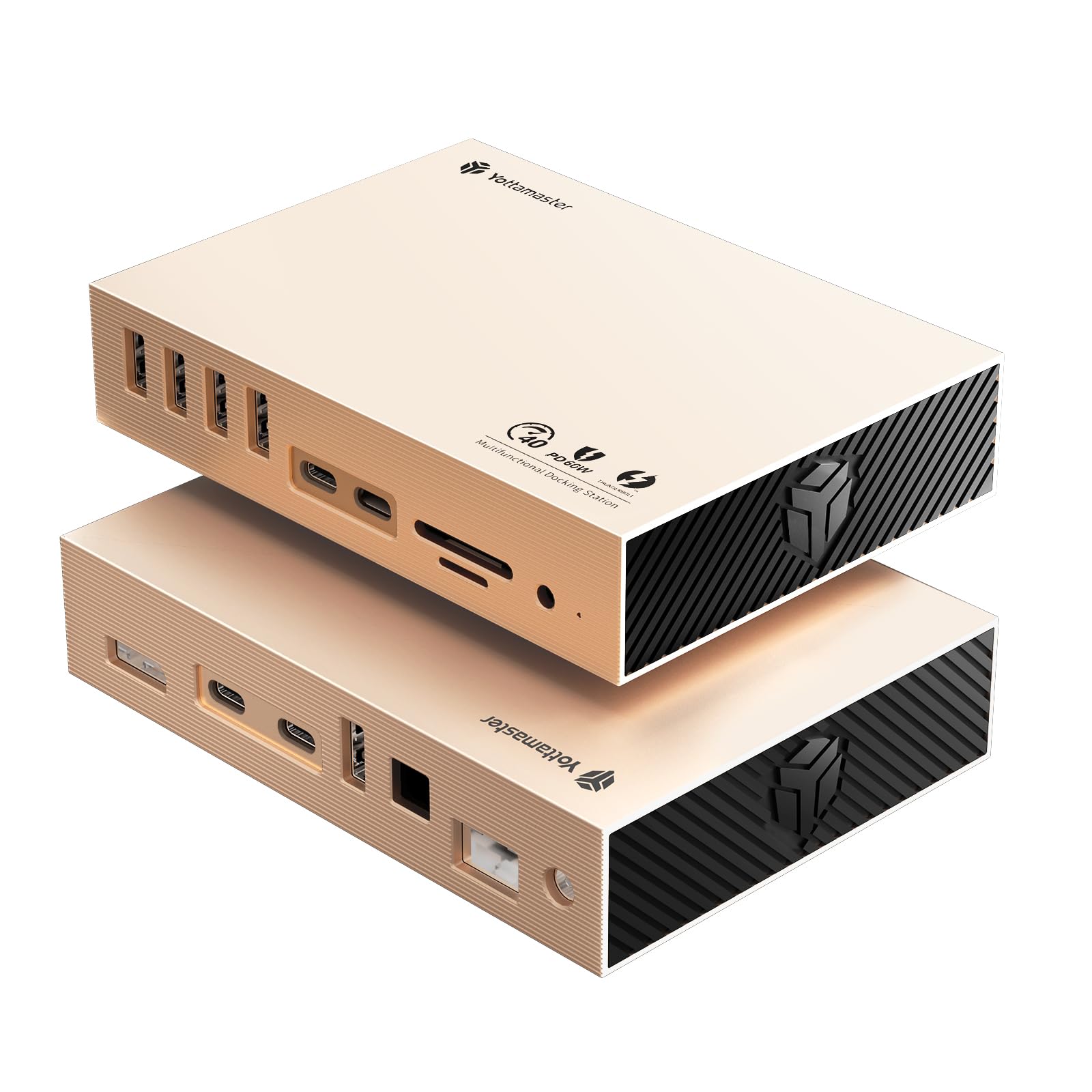 Yottamaster Docking Station USB-C 15 in 1 40Gbps, Oro Rosa