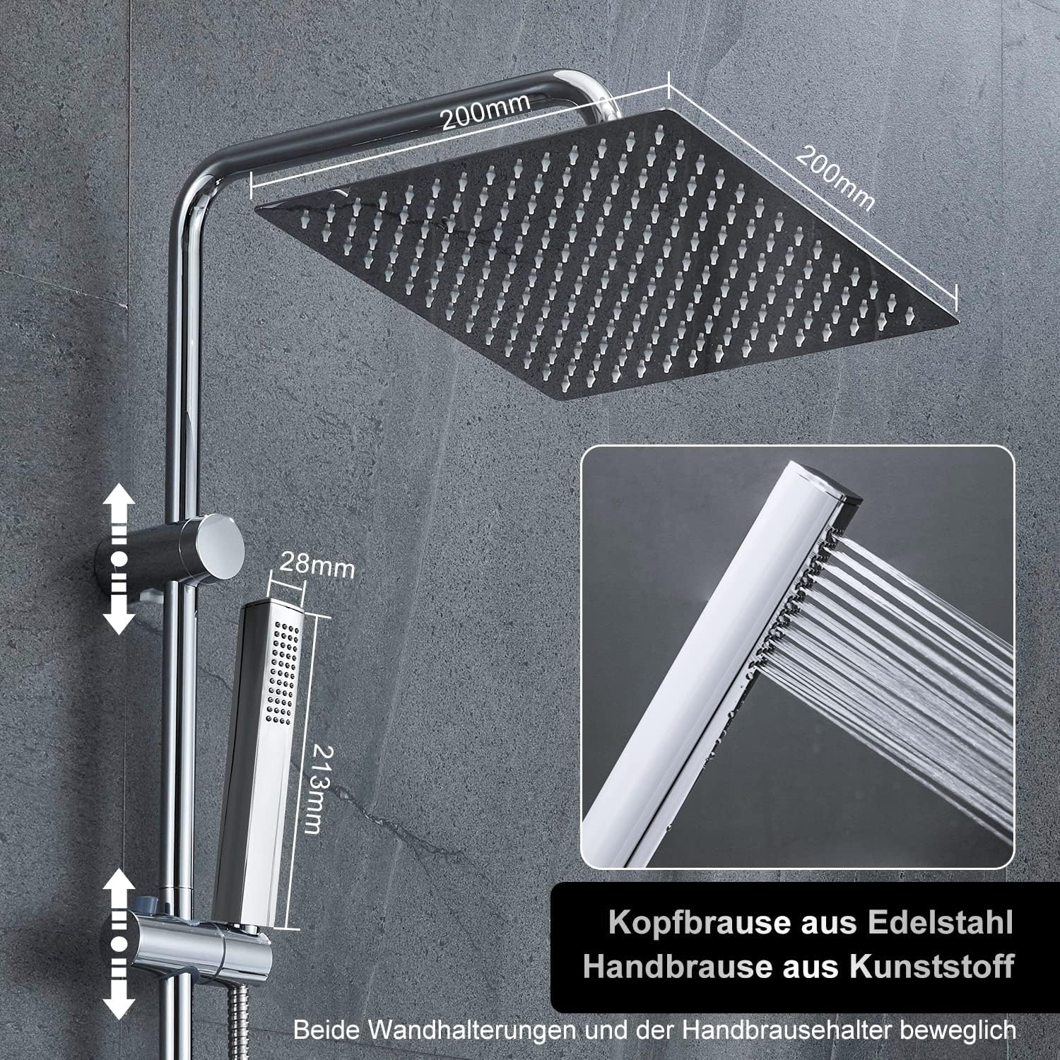 Görbach Colonna Doccia Idromassaggio Acciaio Inox - immagine 3