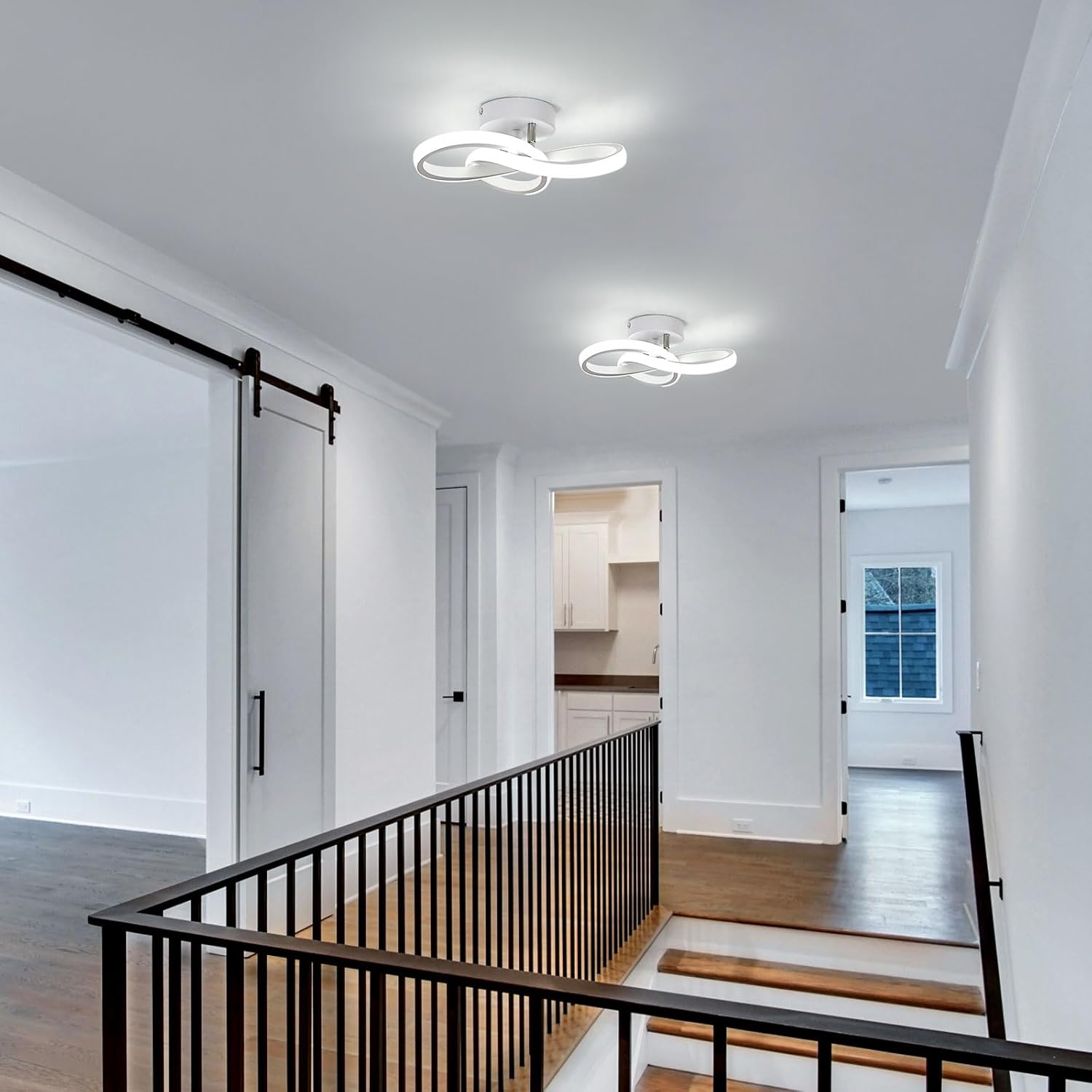 Osairous Plafoniera LED Soffitto Moderna 22W 2475LM (2 pz) - immagine 3