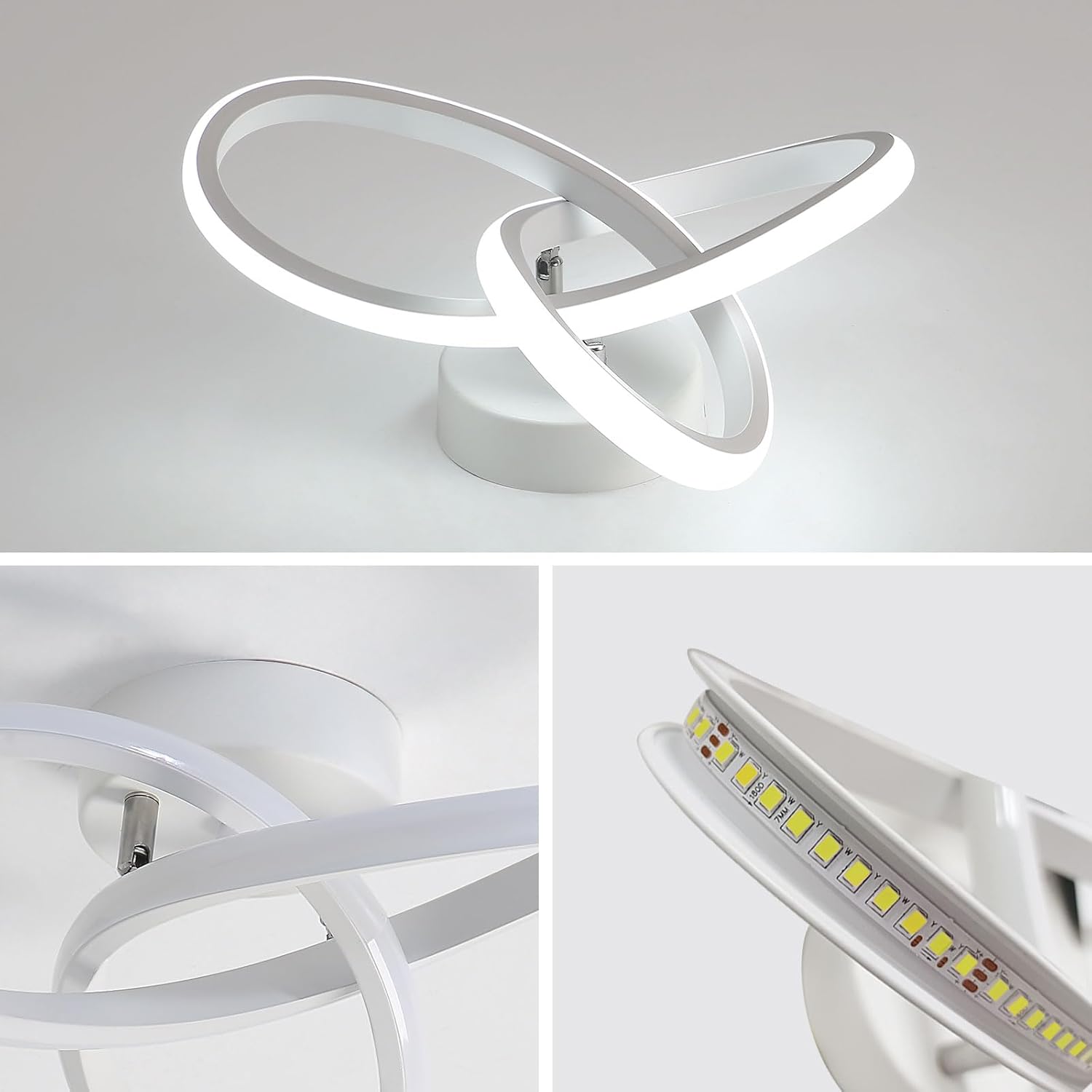 Osairous Plafoniera LED Soffitto Moderna 22W 2475LM (2 pz) - immagine 7