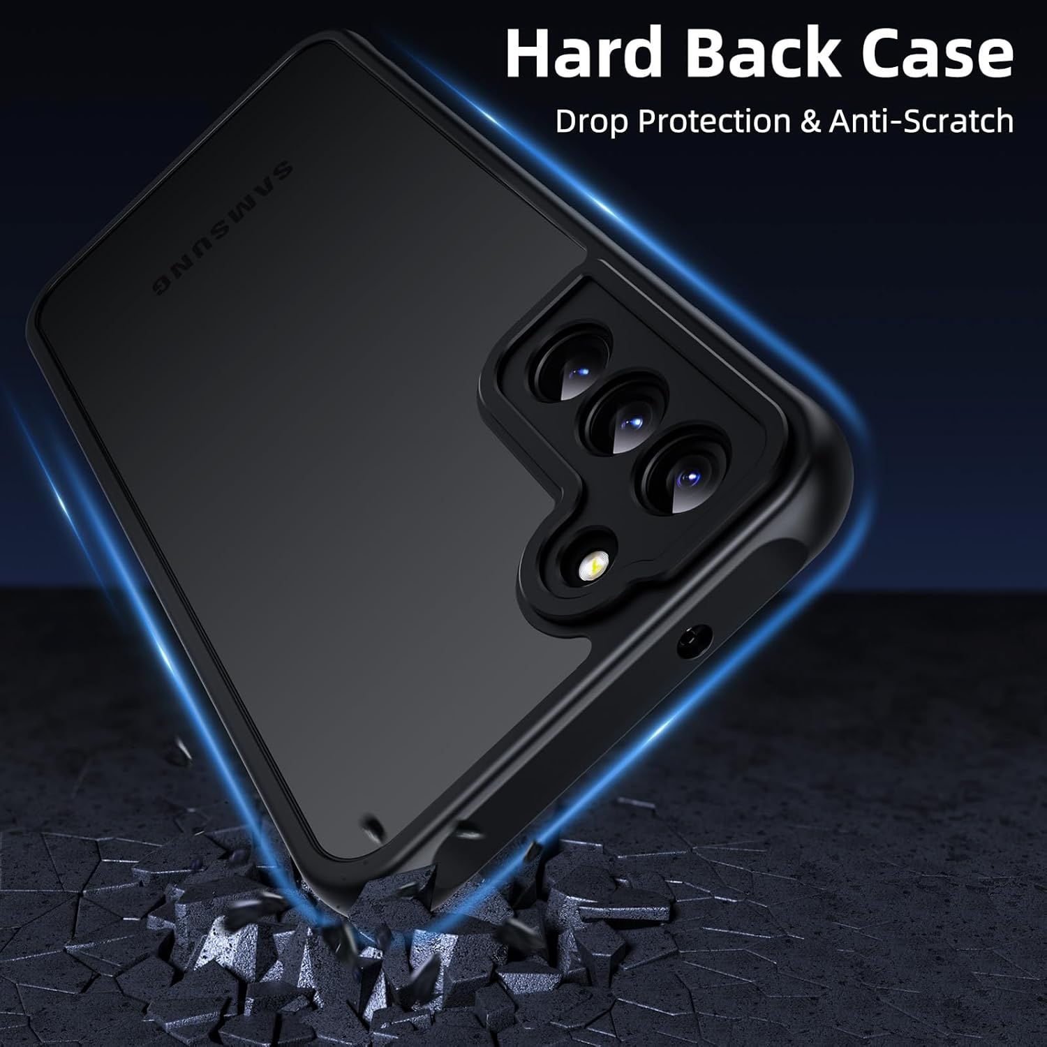 Phoona Cover per Samsung Galaxy S21 5G con 2 Pellicole, Nero - immagine 2