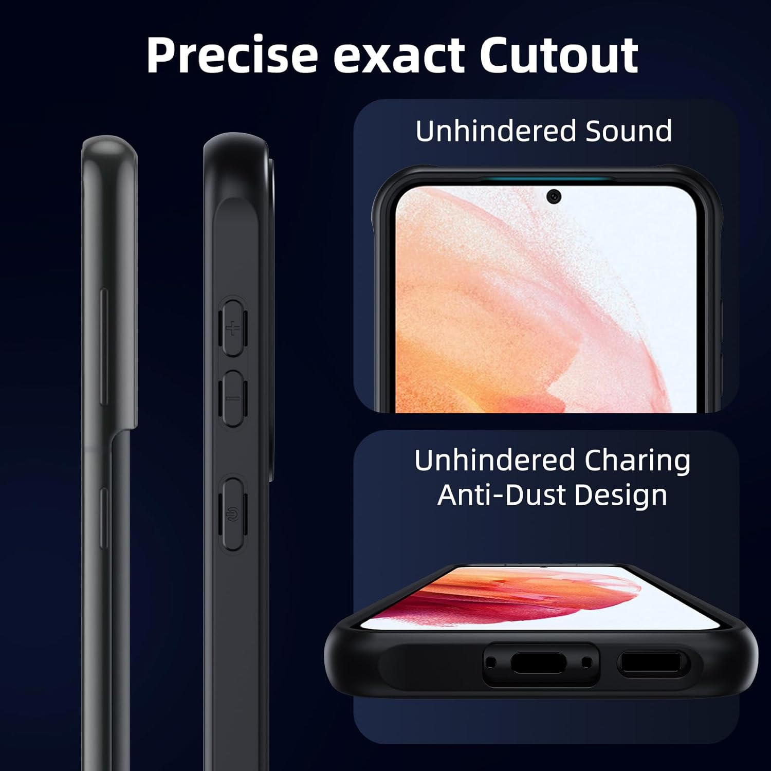 Phoona Cover per Samsung Galaxy S21 5G con 2 Pellicole, Nero - immagine 6