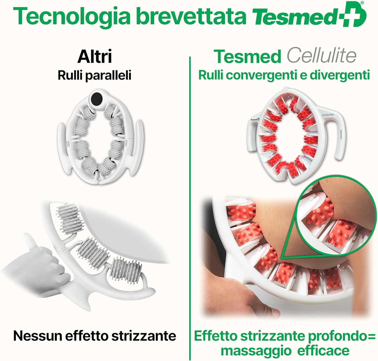 Tesmed CELLULITE - Massaggiatore Anticellulite Brevettato - immagine 3