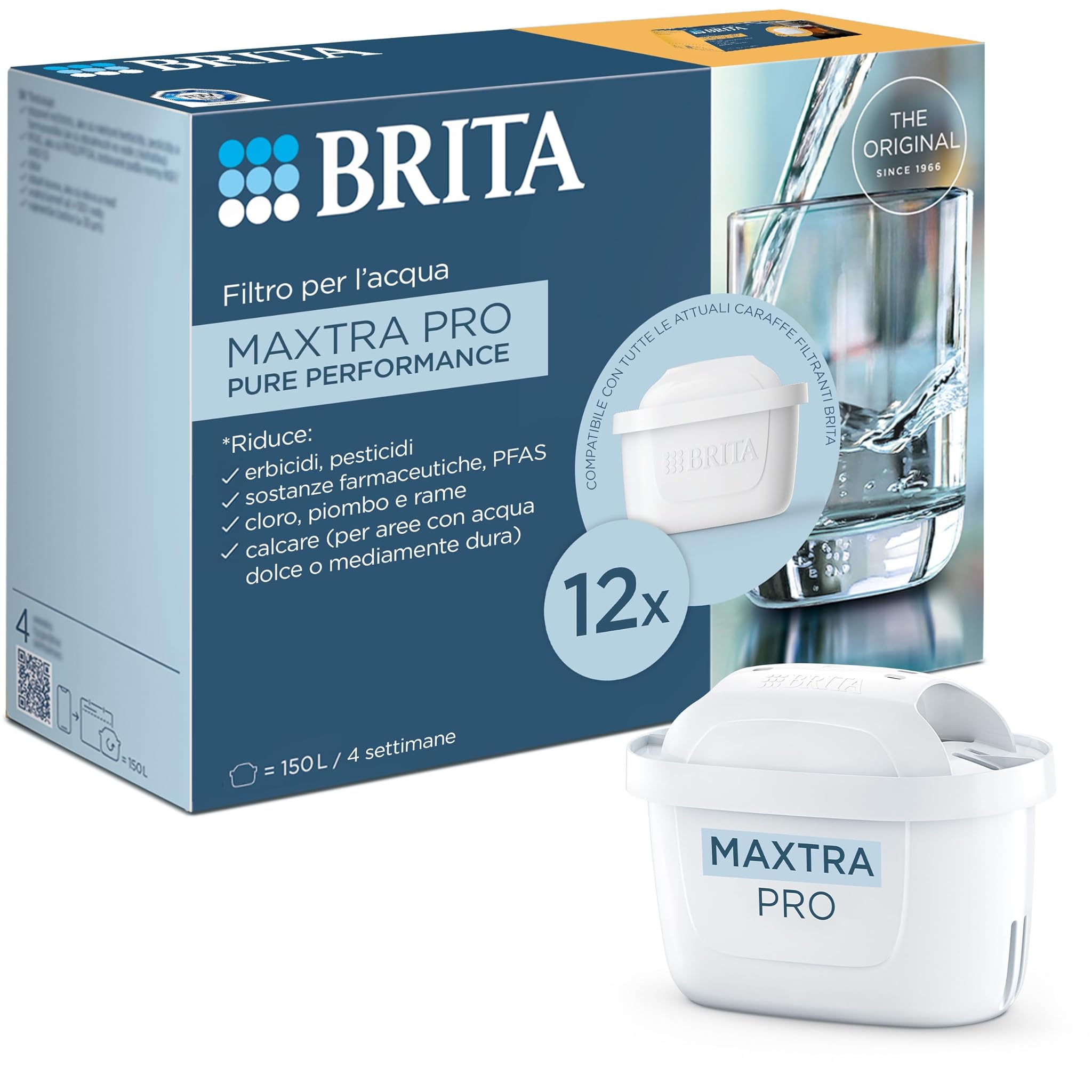 Brita Filtro Acqua MAXTRA PRO Pure Performance (12 Pezzi)