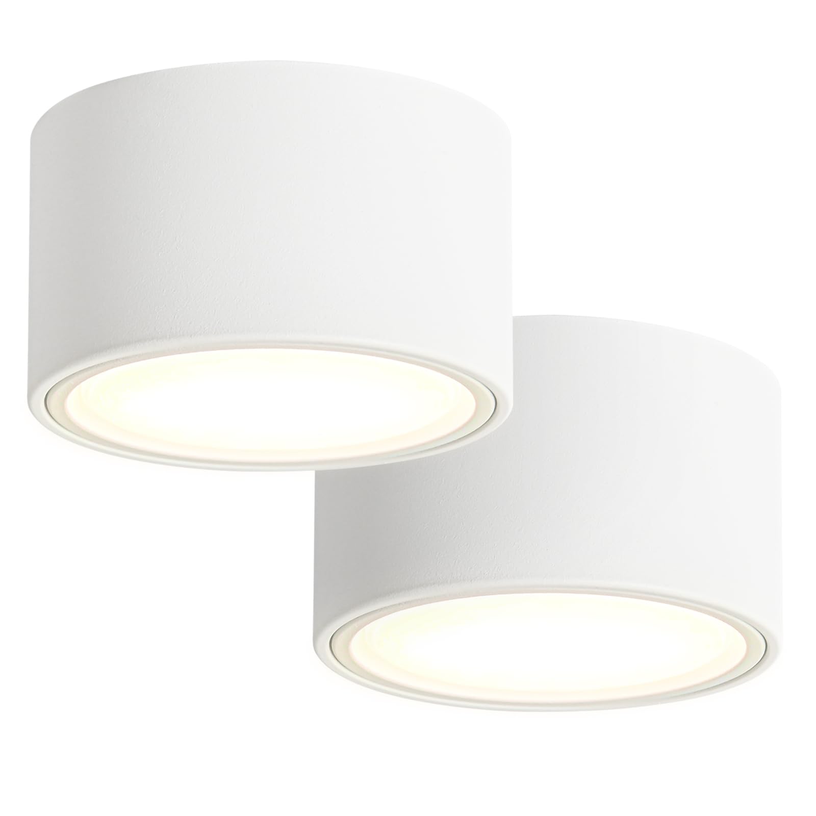 Kyotech 2x Faretto LED da Superficie 6W GX53 Bianco Opaco