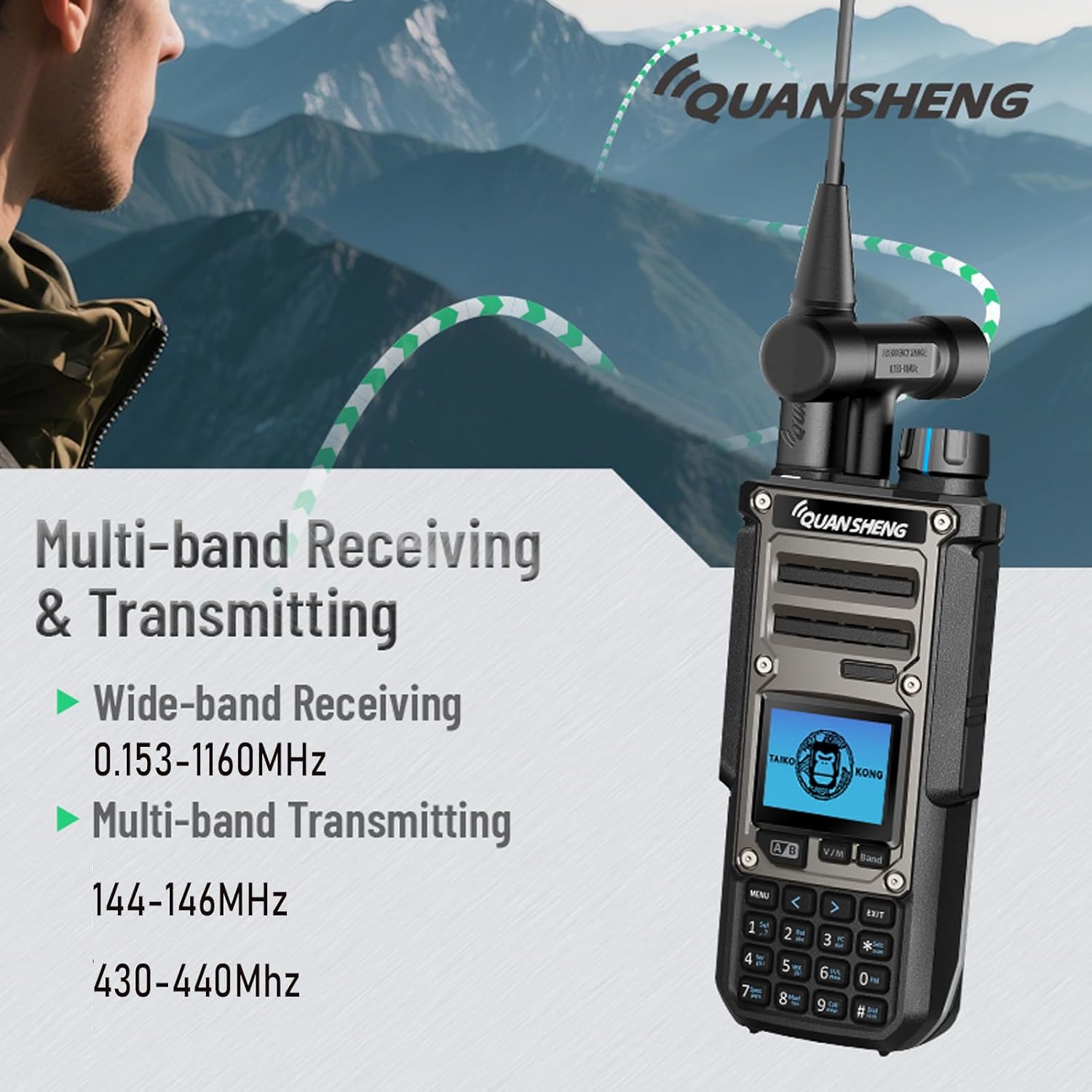 Hys Quansheng TK-11(8) Walkie Talkie 10W VHF/UHF - immagine 2