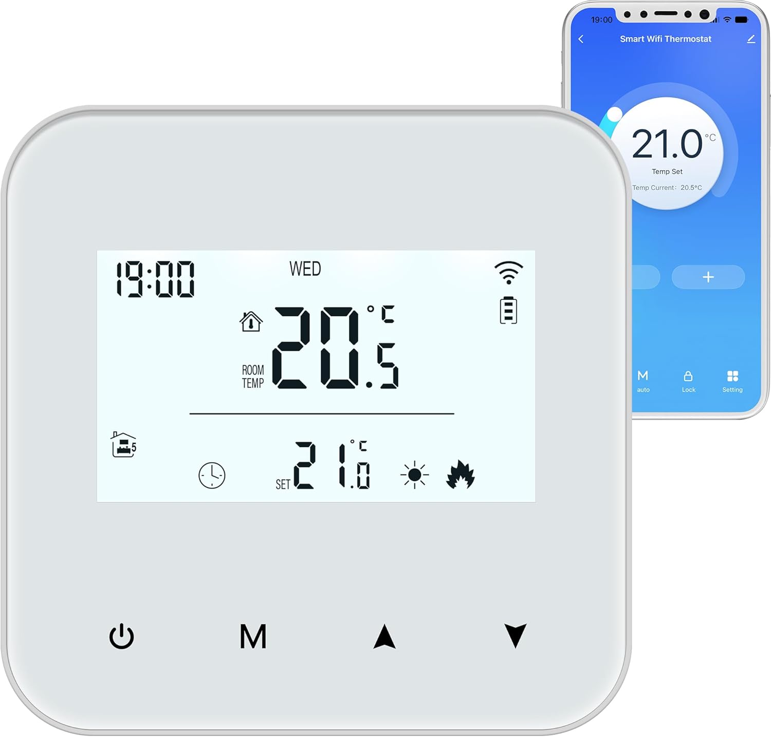 Termostato Caldaia Wifi Smart Digitale 2 Fili - immagine 1