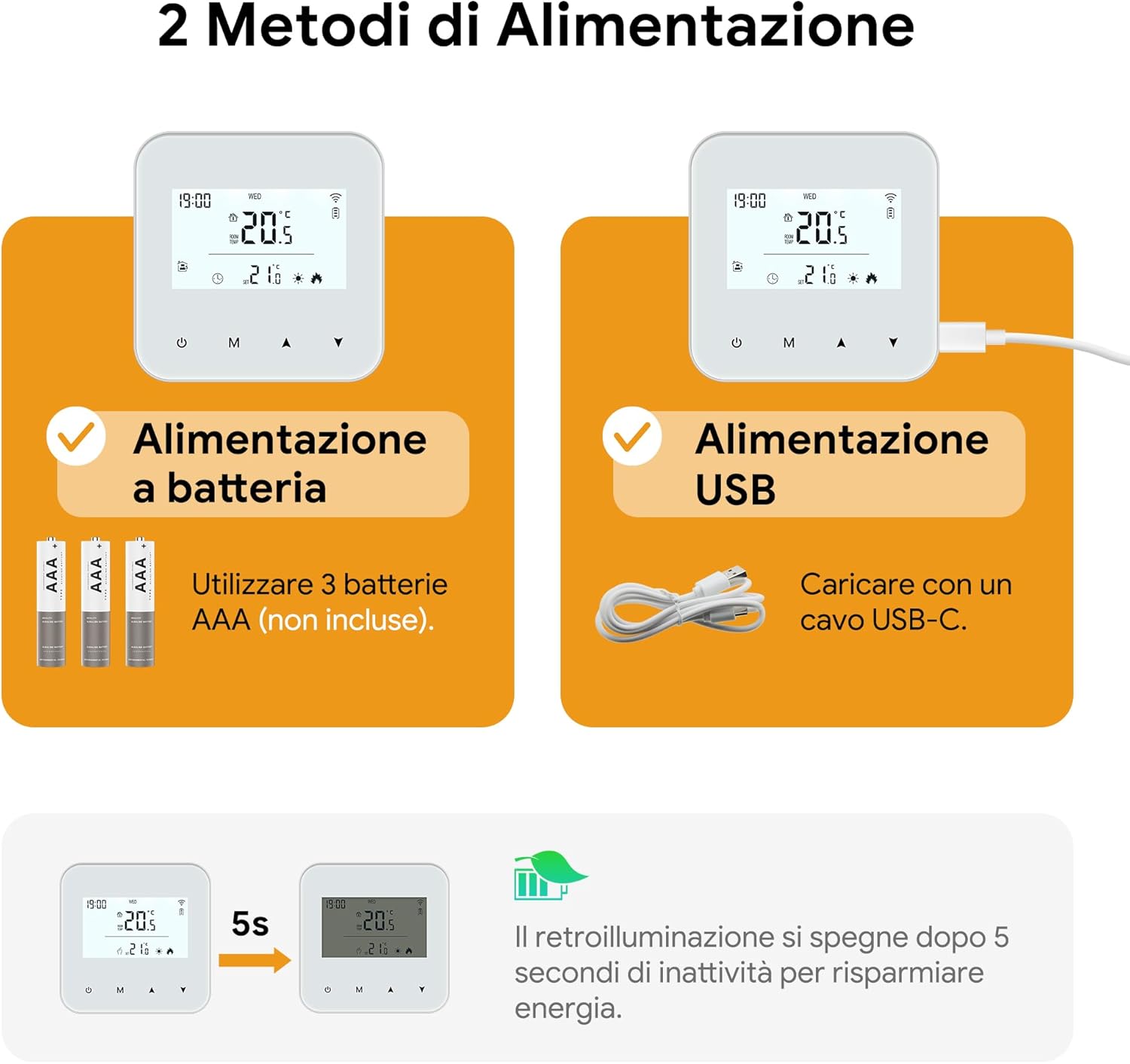 Termostato Caldaia Wifi Smart Digitale 2 Fili - immagine 5