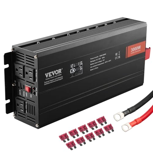 Vevor Convertitore Onda Sinusoidale Pura 3000W DC 12V AC 230V