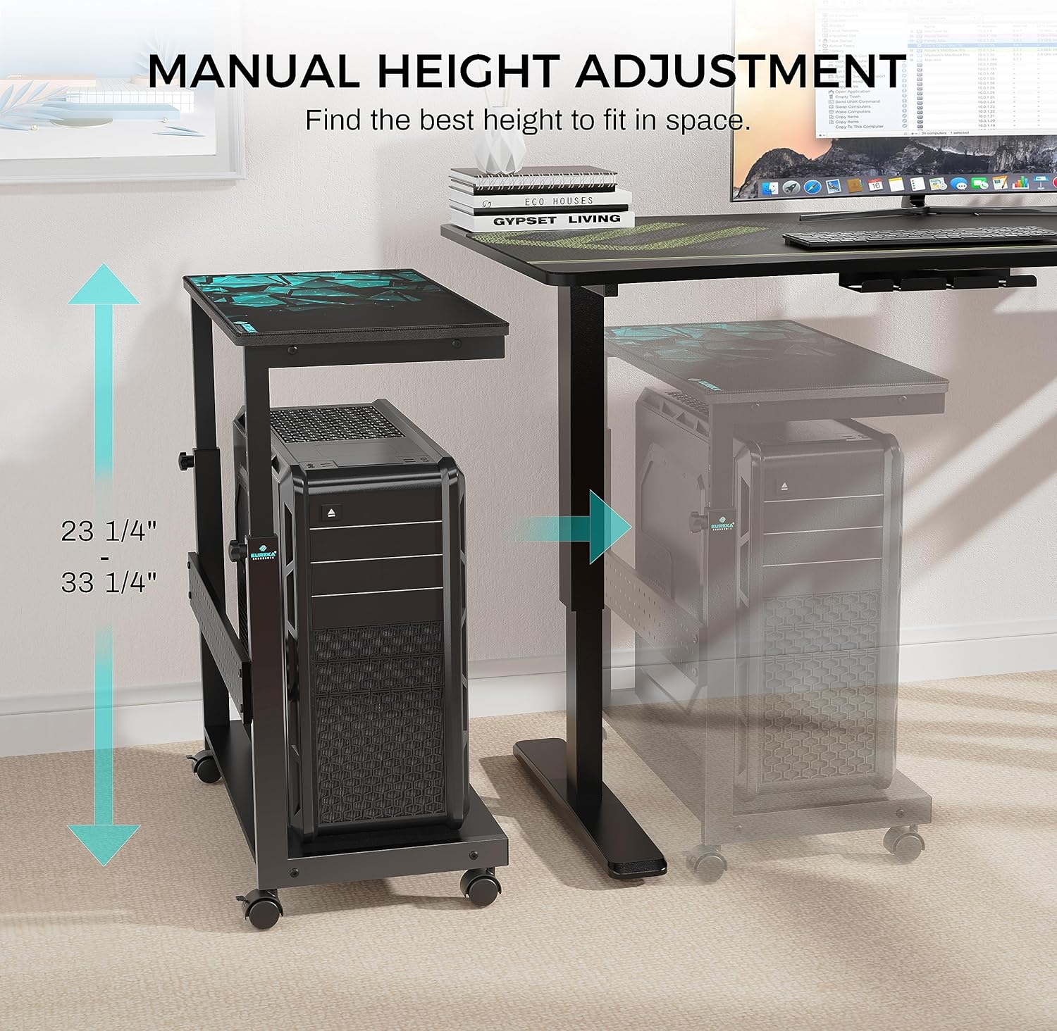 Eureka Ergonomic Computer Tower Stand Regolabile - immagine 4
