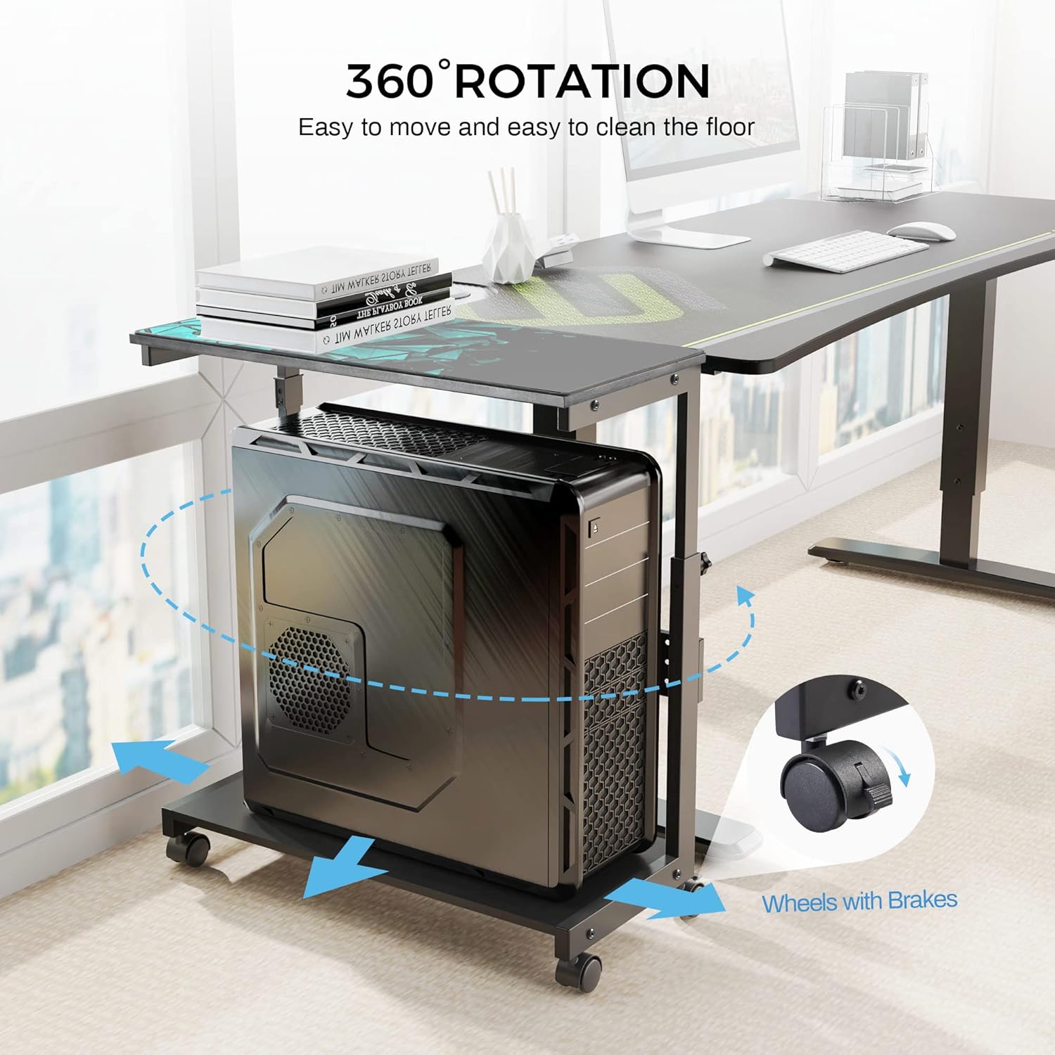 Eureka Ergonomic Computer Tower Stand Regolabile - immagine 6