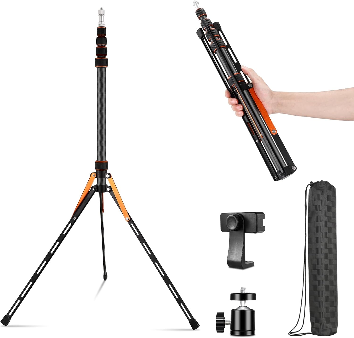 Soonpho Supporto Luci Fibra Carbonio 220cm - immagine 1