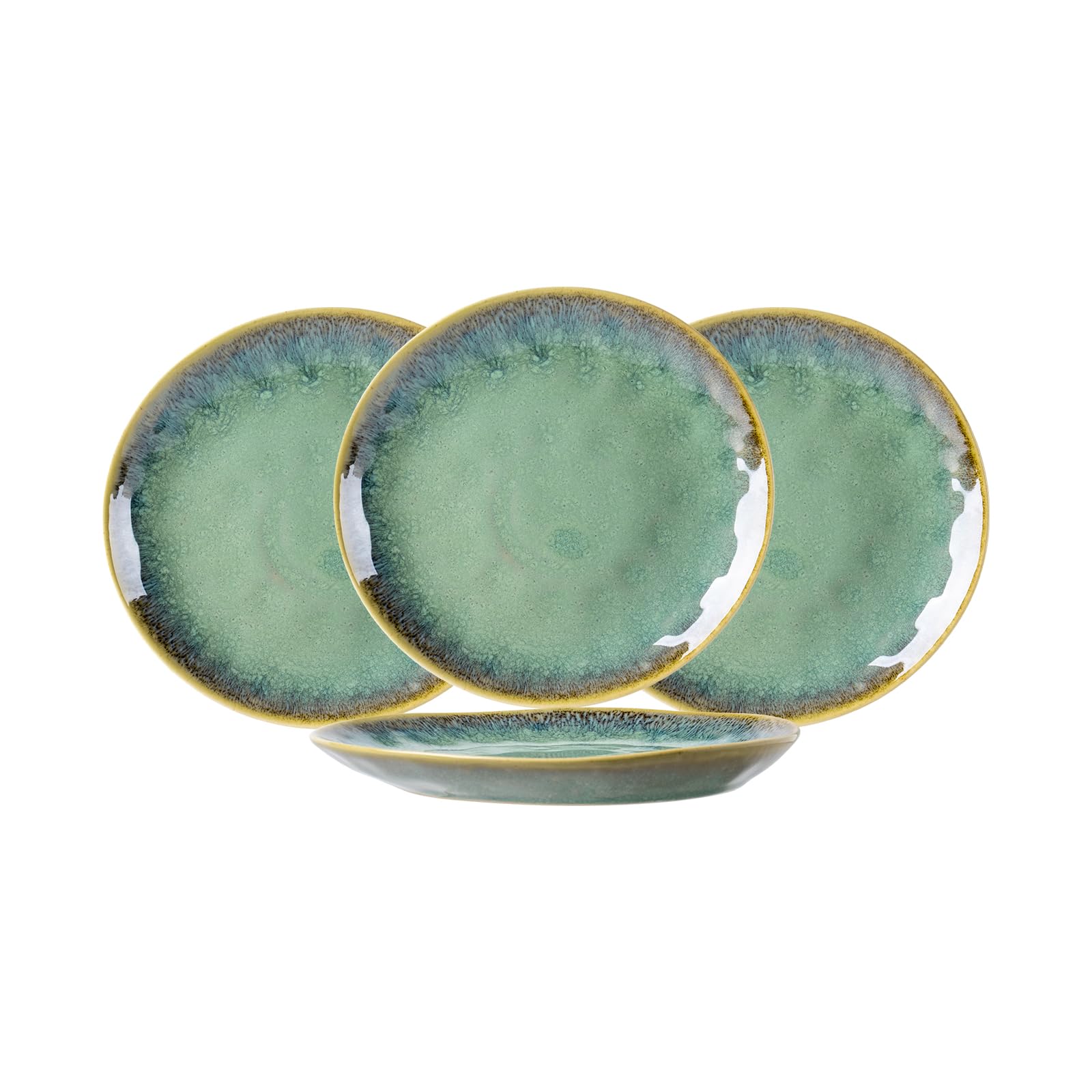 Henten Home Set 4 Piatti Piani da Dessert in Gres Porcellanato