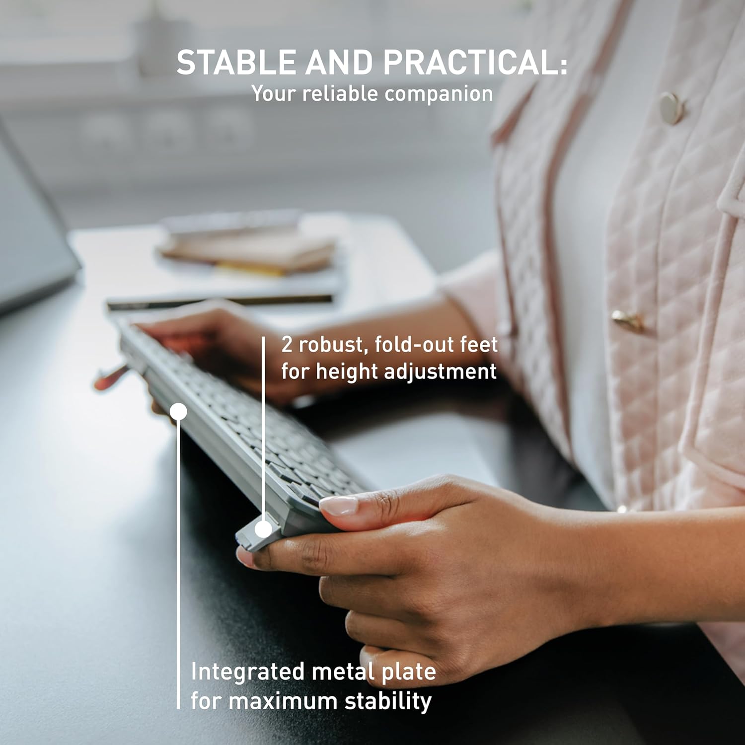Cherry KW 7100 MINI BT - Tastiera Multidispositivo Compatta - immagine 5