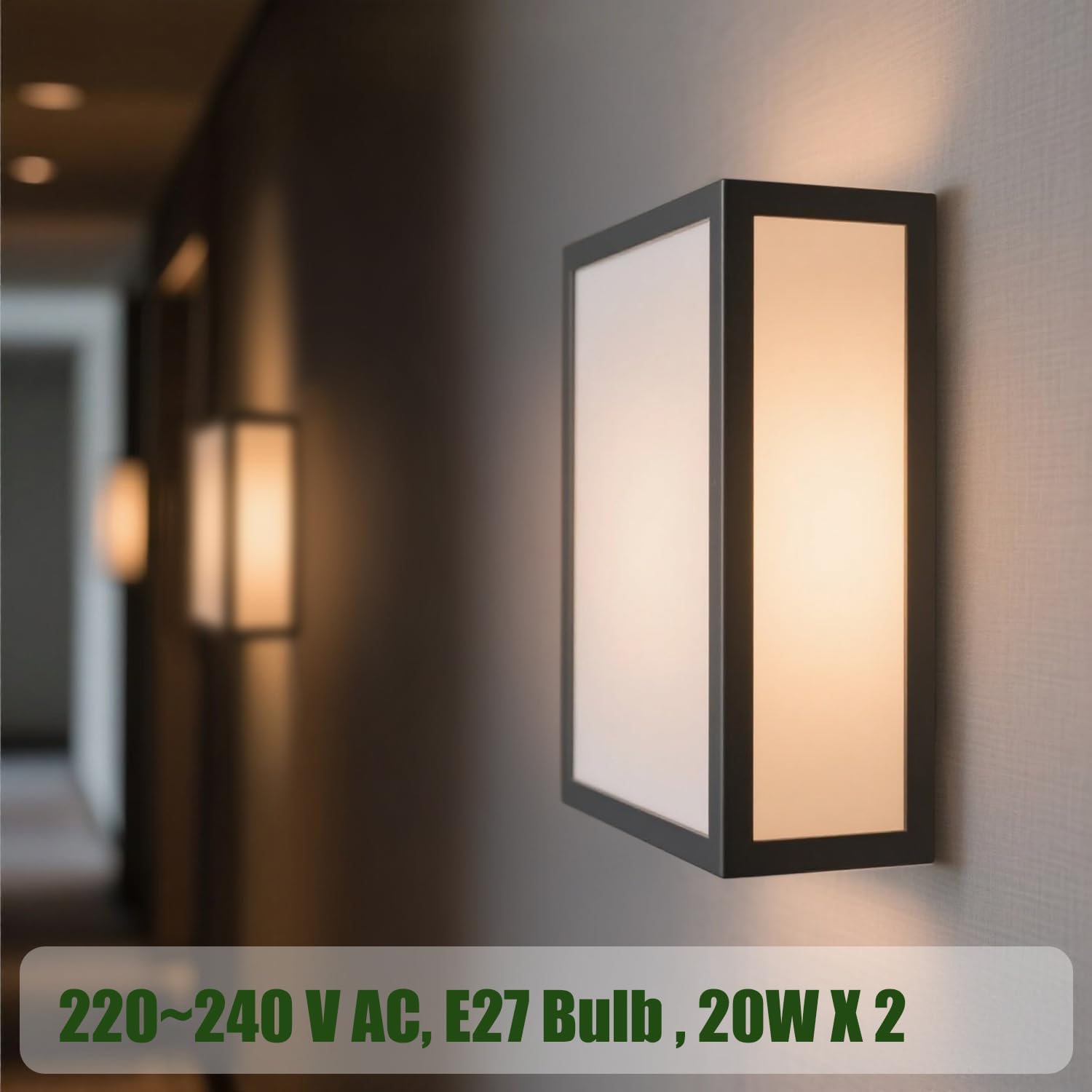 Ebion Applique Da Esterno E27 40W, Antracite - immagine 3