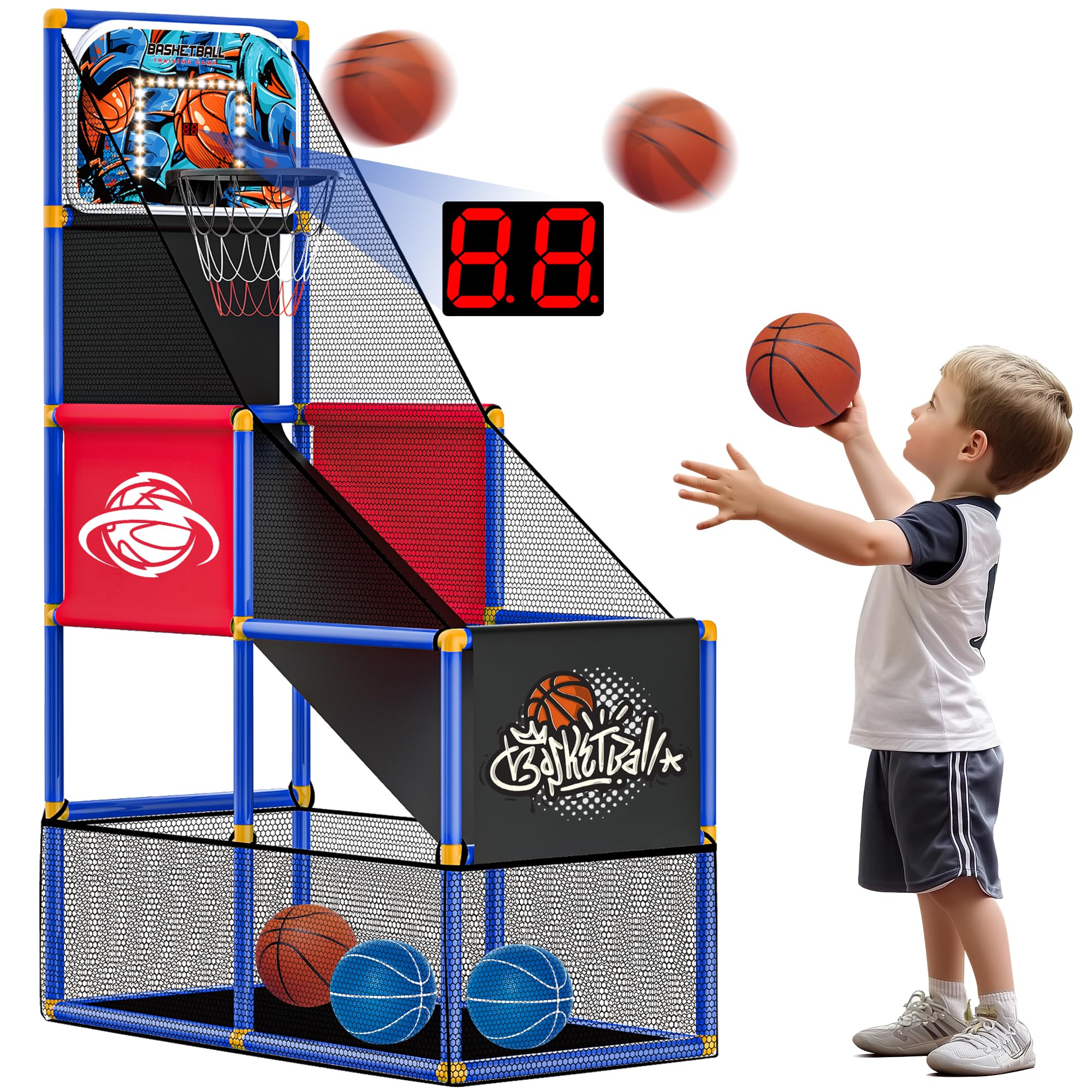 Set da Gioco Pallacanestro con 4 Palline